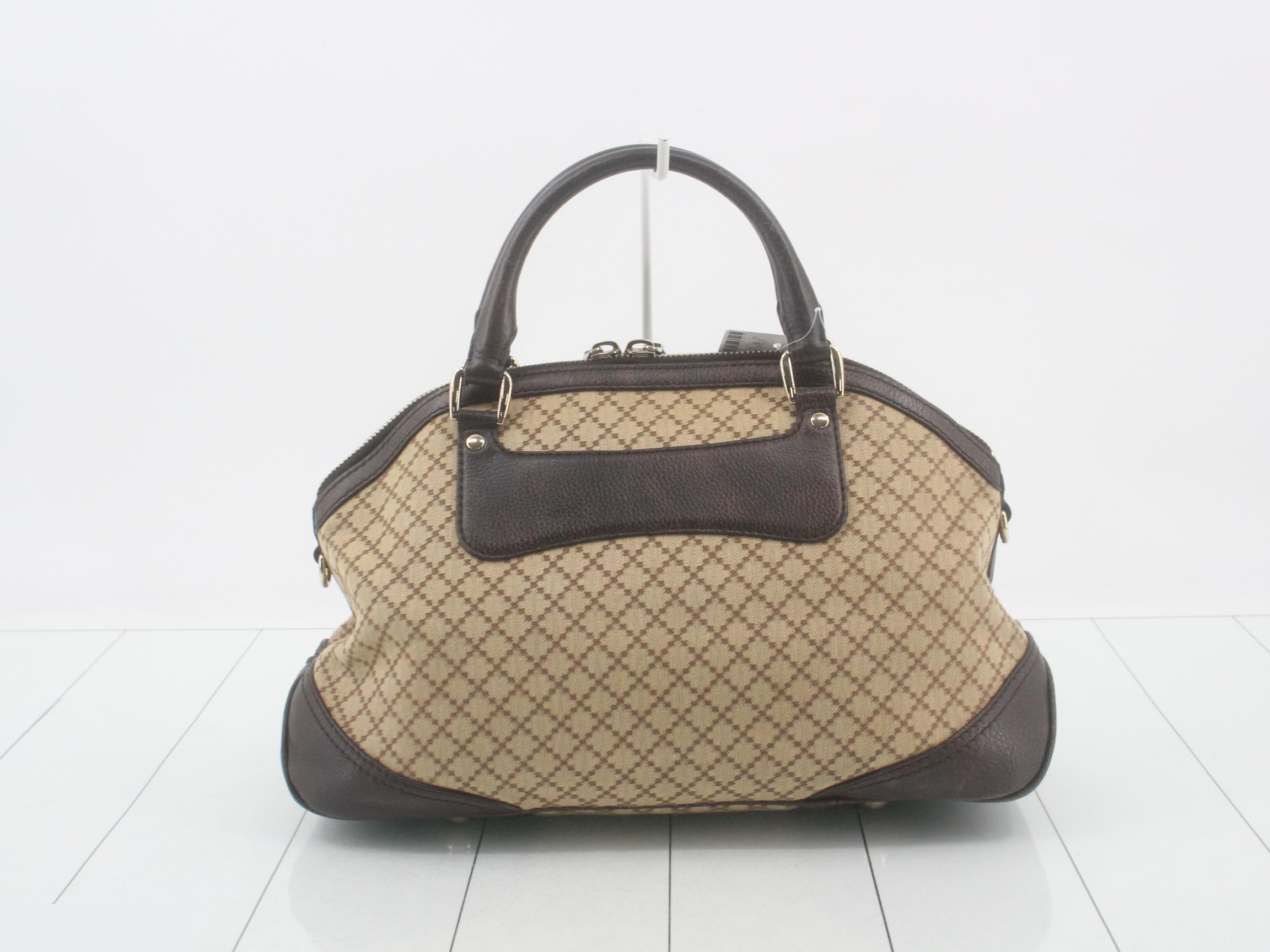 Horsebit Boston Bag, Brown/Beige — view 2