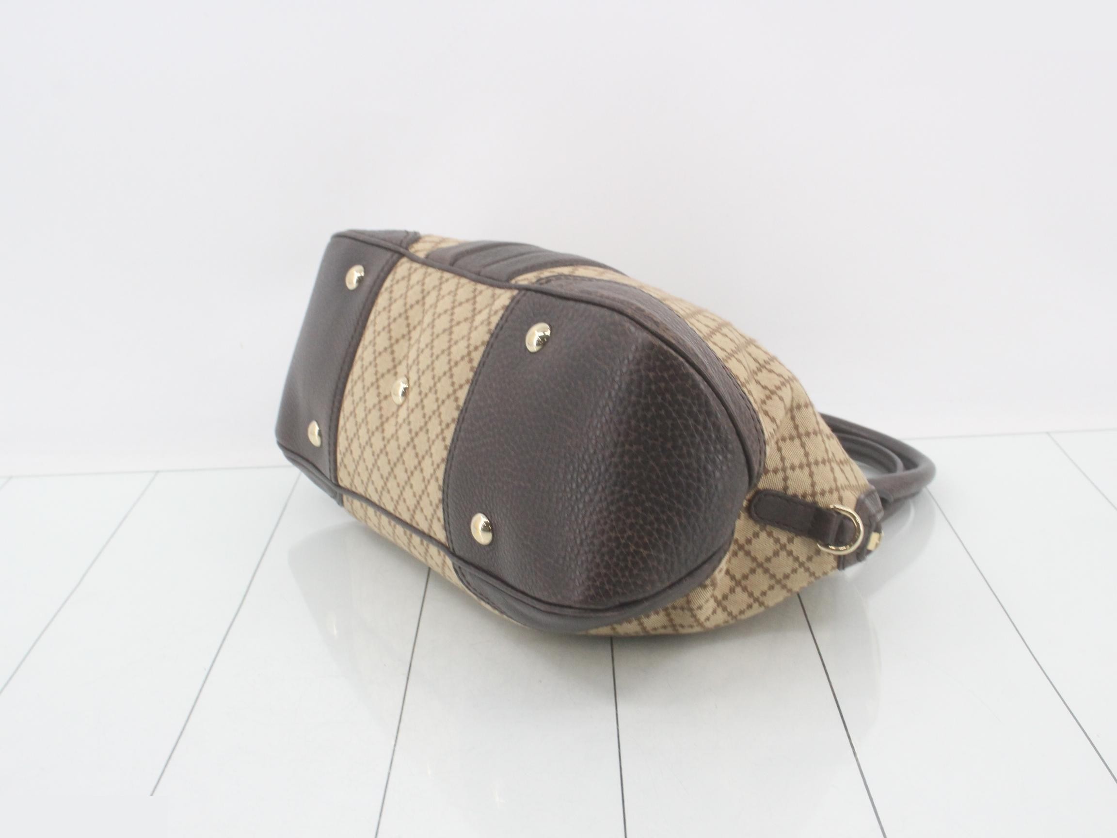 Horsebit Boston Bag, Brown/Beige — view 6
