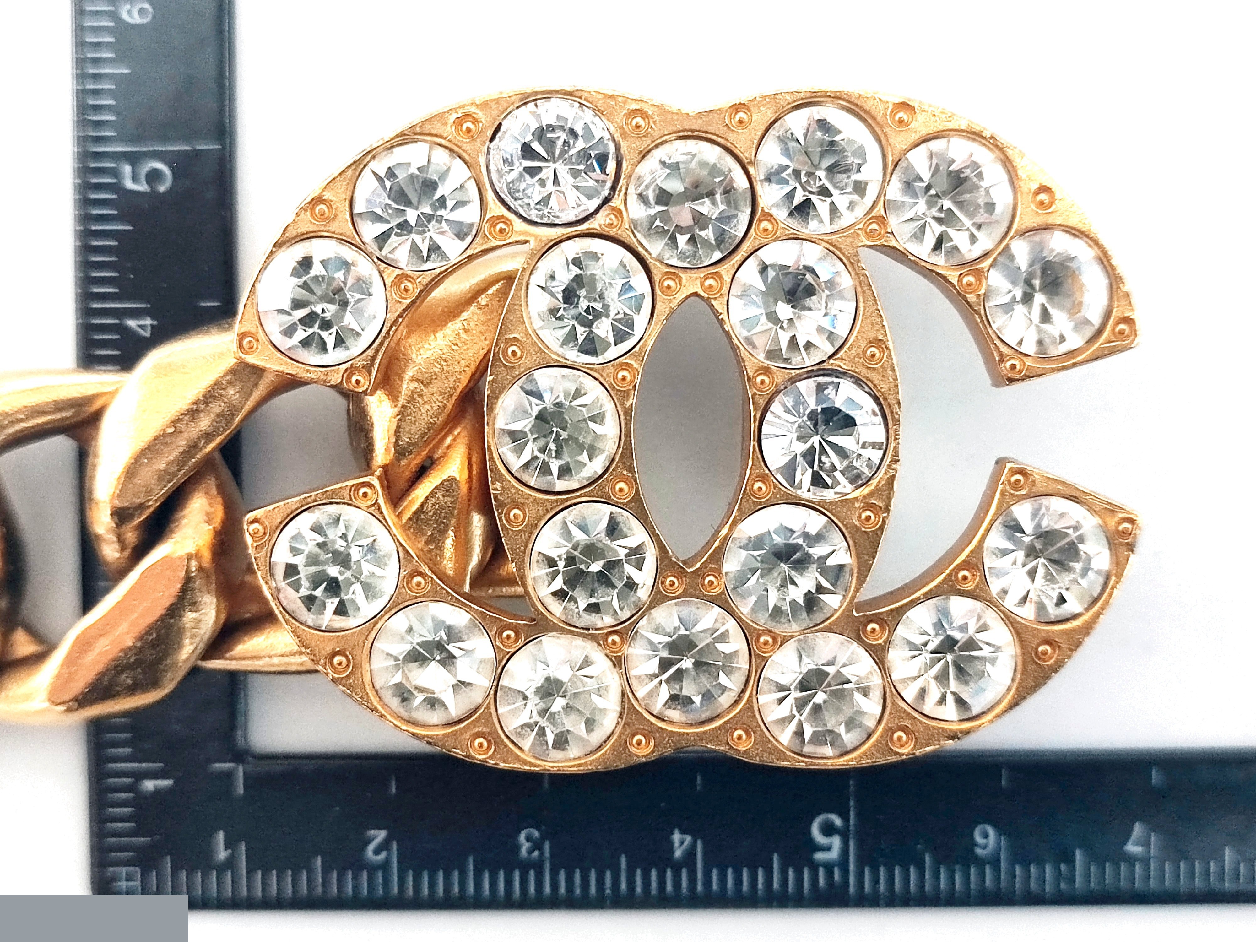 Big Coco Mark Rhinestone Chain Belt 95P — view 3