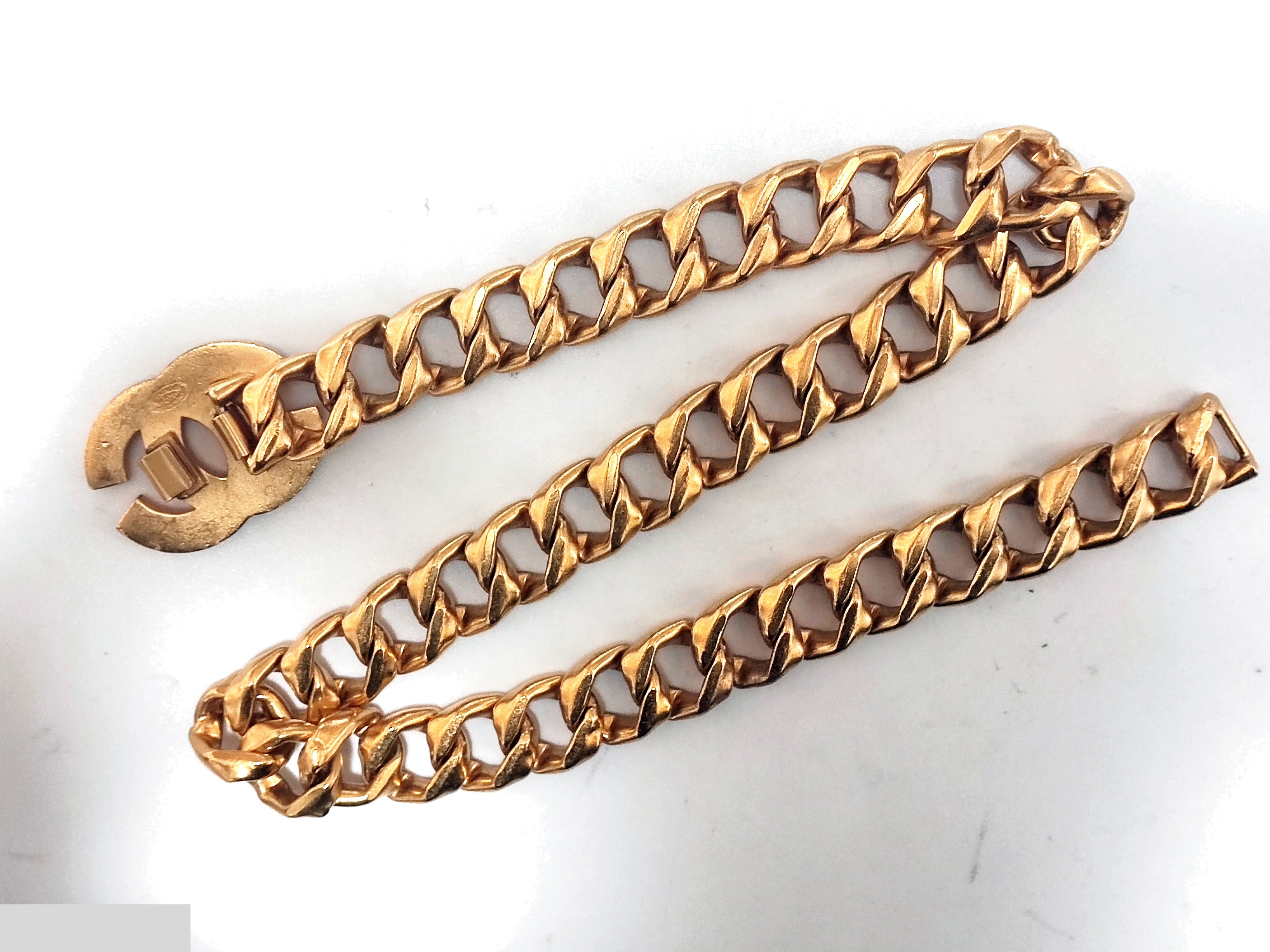 Big Coco Mark Rhinestone Chain Belt 95P — view 7