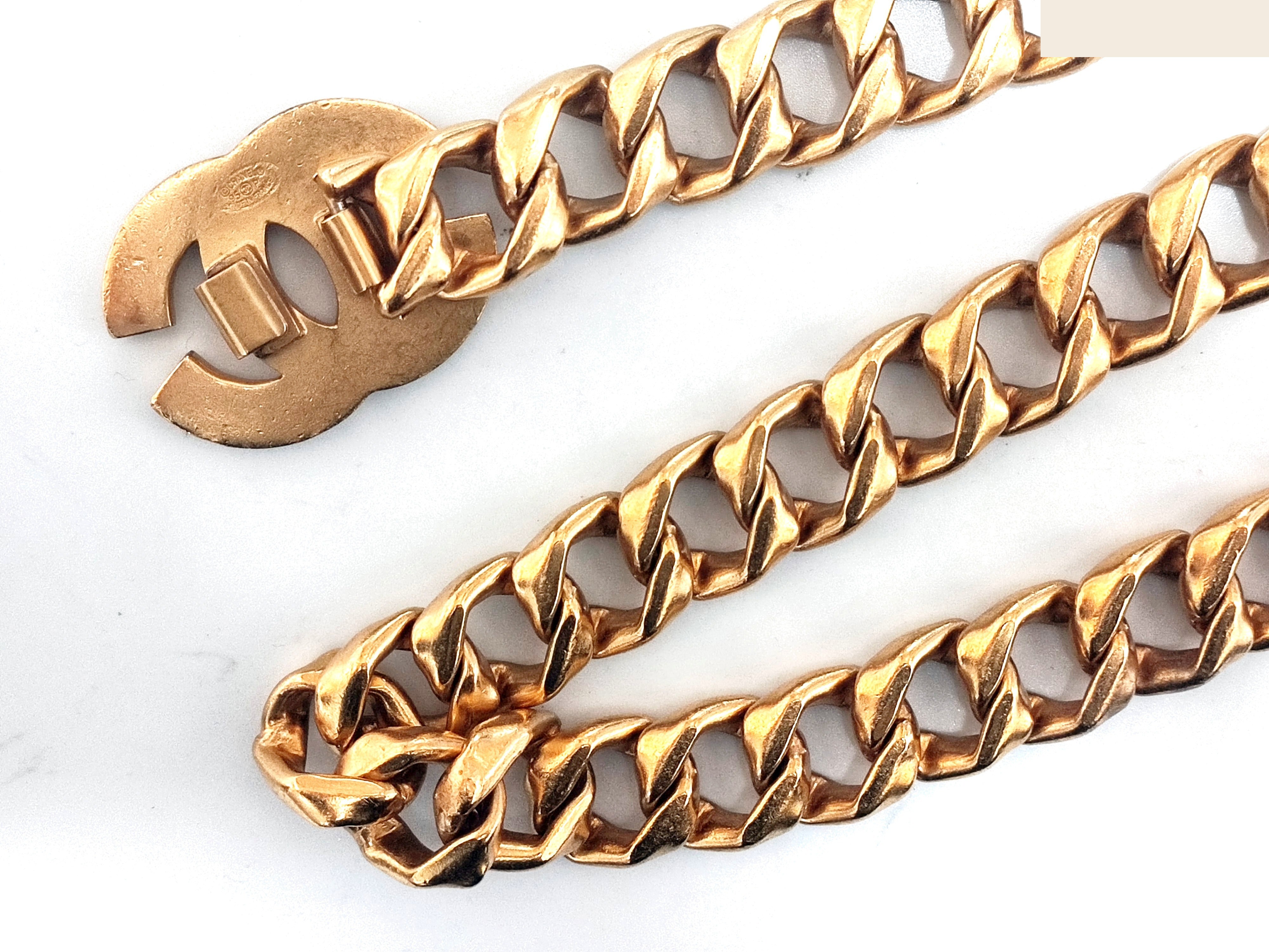 Big Coco Mark Rhinestone Chain Belt 95P — view 8
