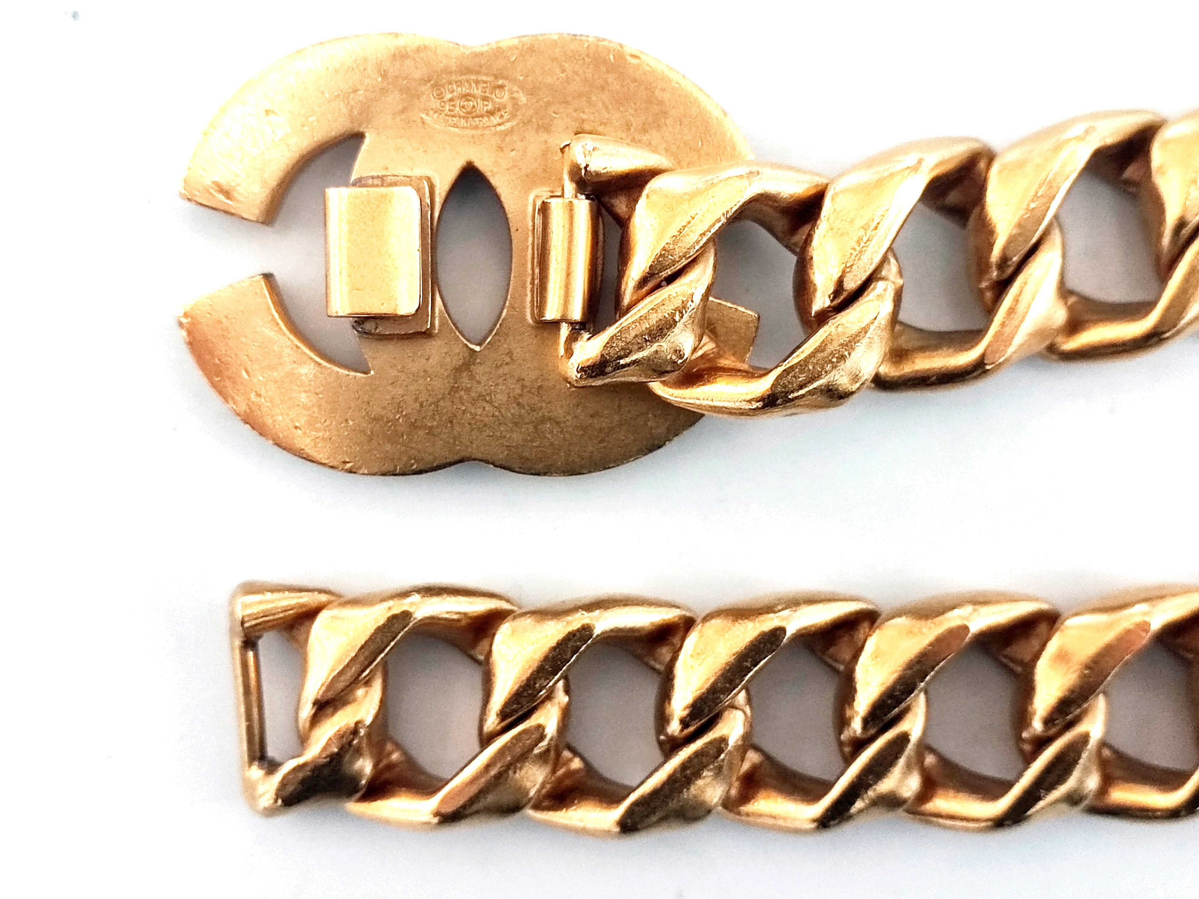 Big Coco Mark Rhinestone Chain Belt 95P — view 10
