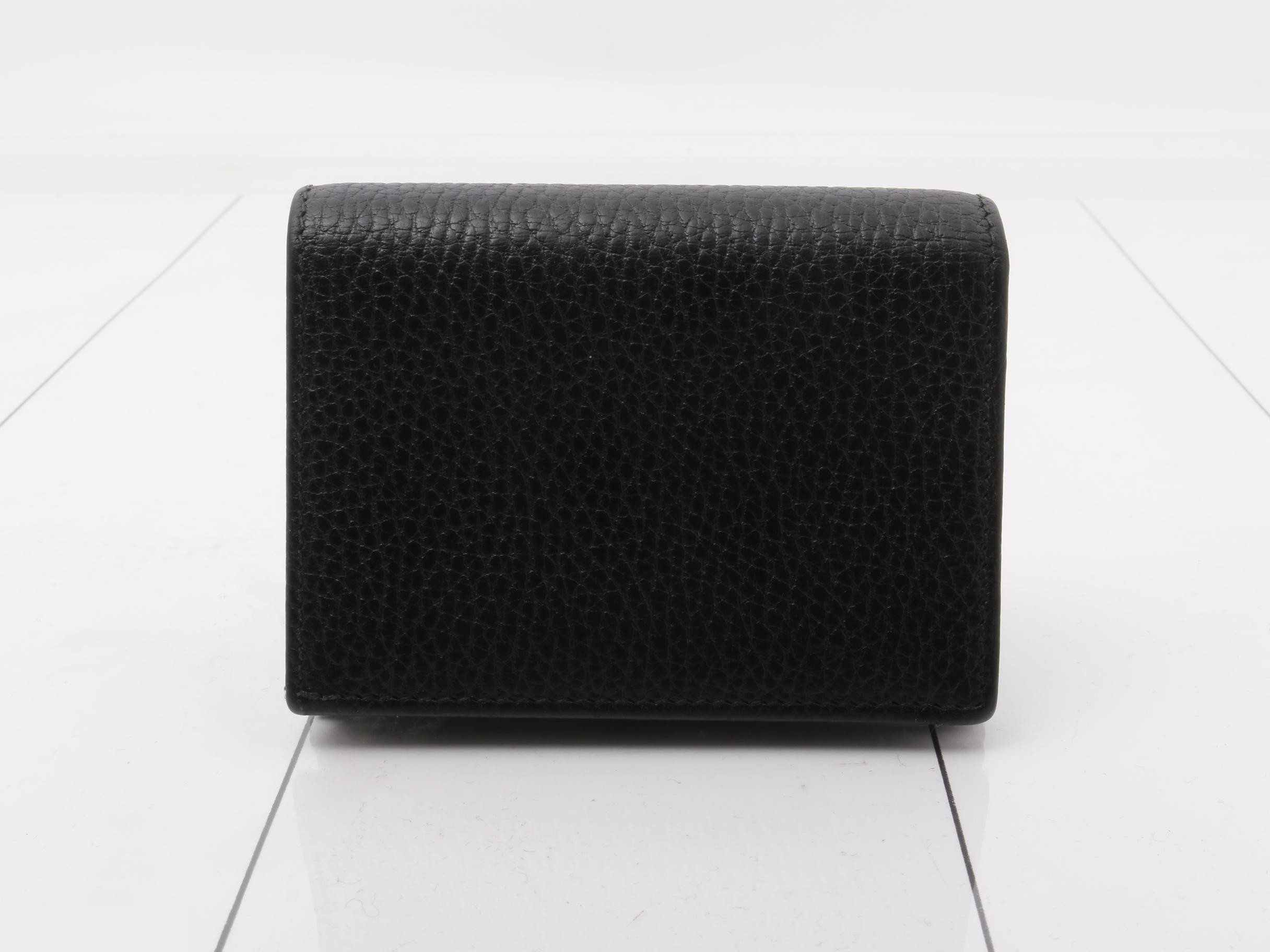 GG Marmont Compact Wallet, Black Leather — view 2