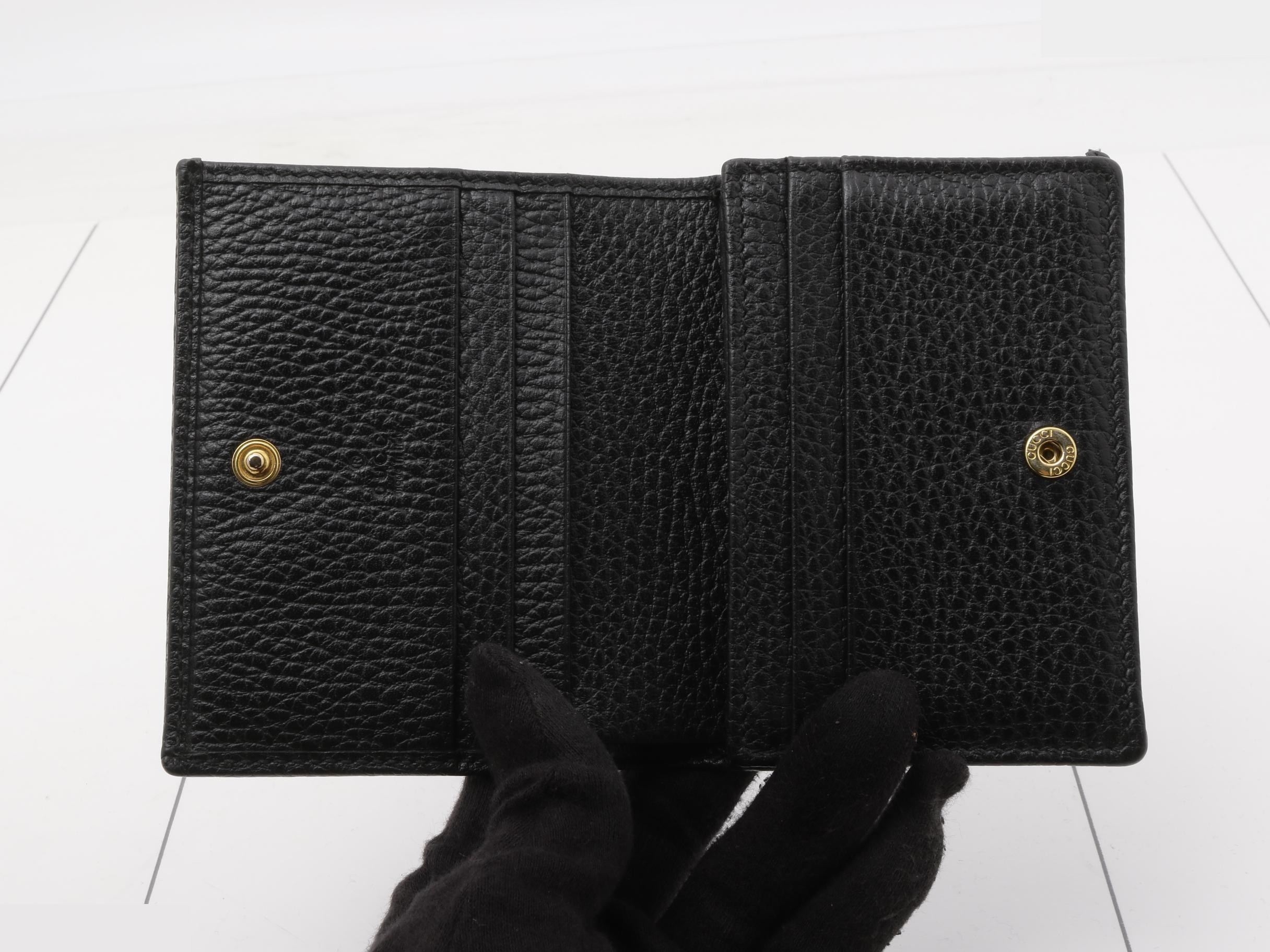 GG Marmont Compact Wallet, Black Leather — view 4