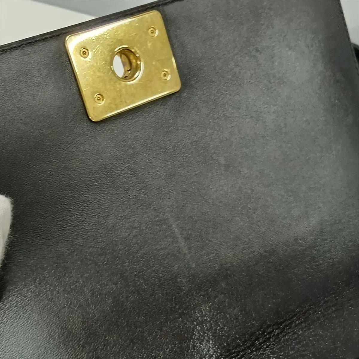 Boy Chanel 25 Lambskin Chain Shoulder Bag, Black with Gold Hardware, 21903857, Serial Number , A67086 — view 12
