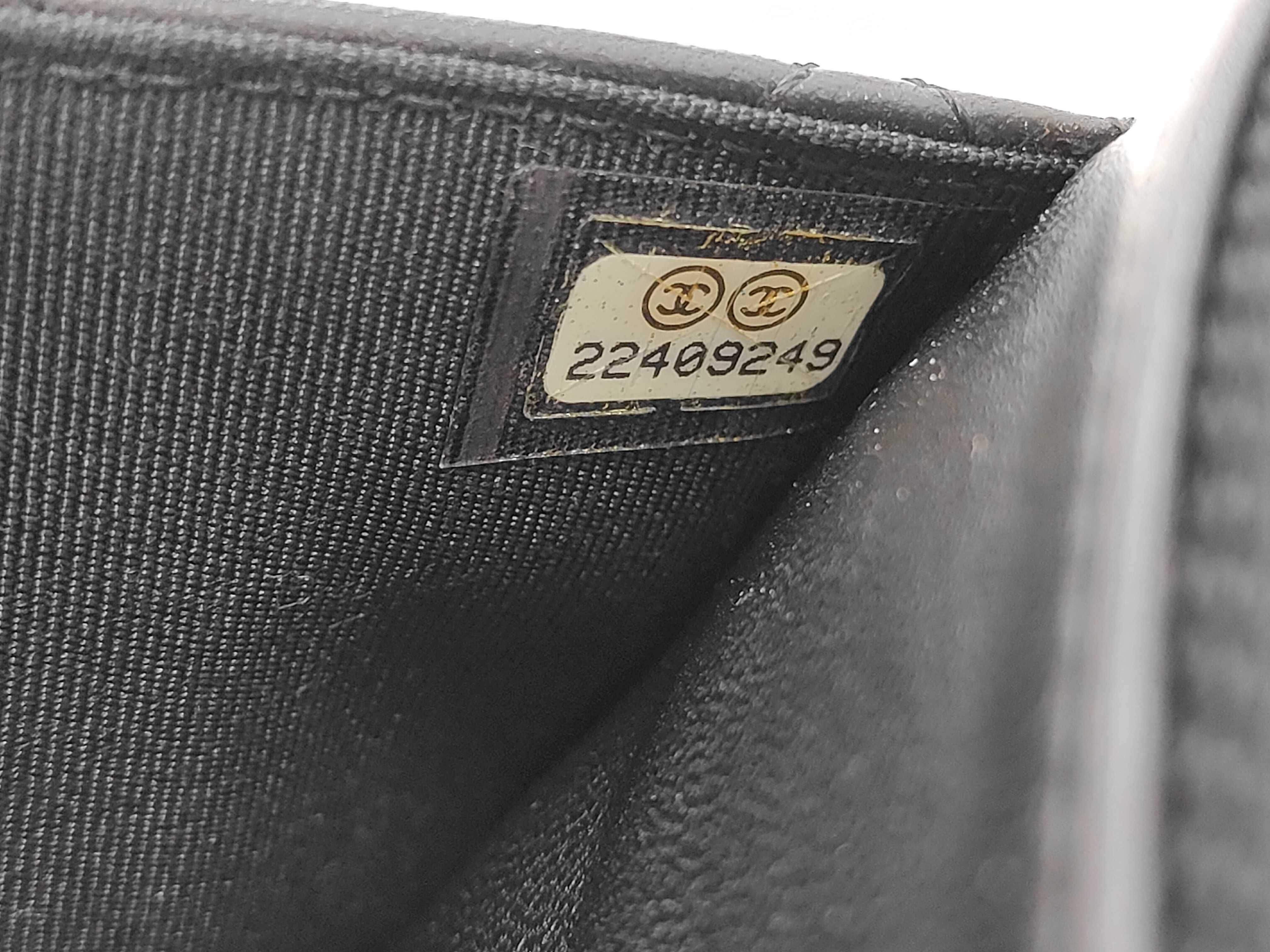 Lambskin Matelassé Chain Wallet, Black with Silver Hardware, Serial Number 22 Series, Shoulder Bag — view 14