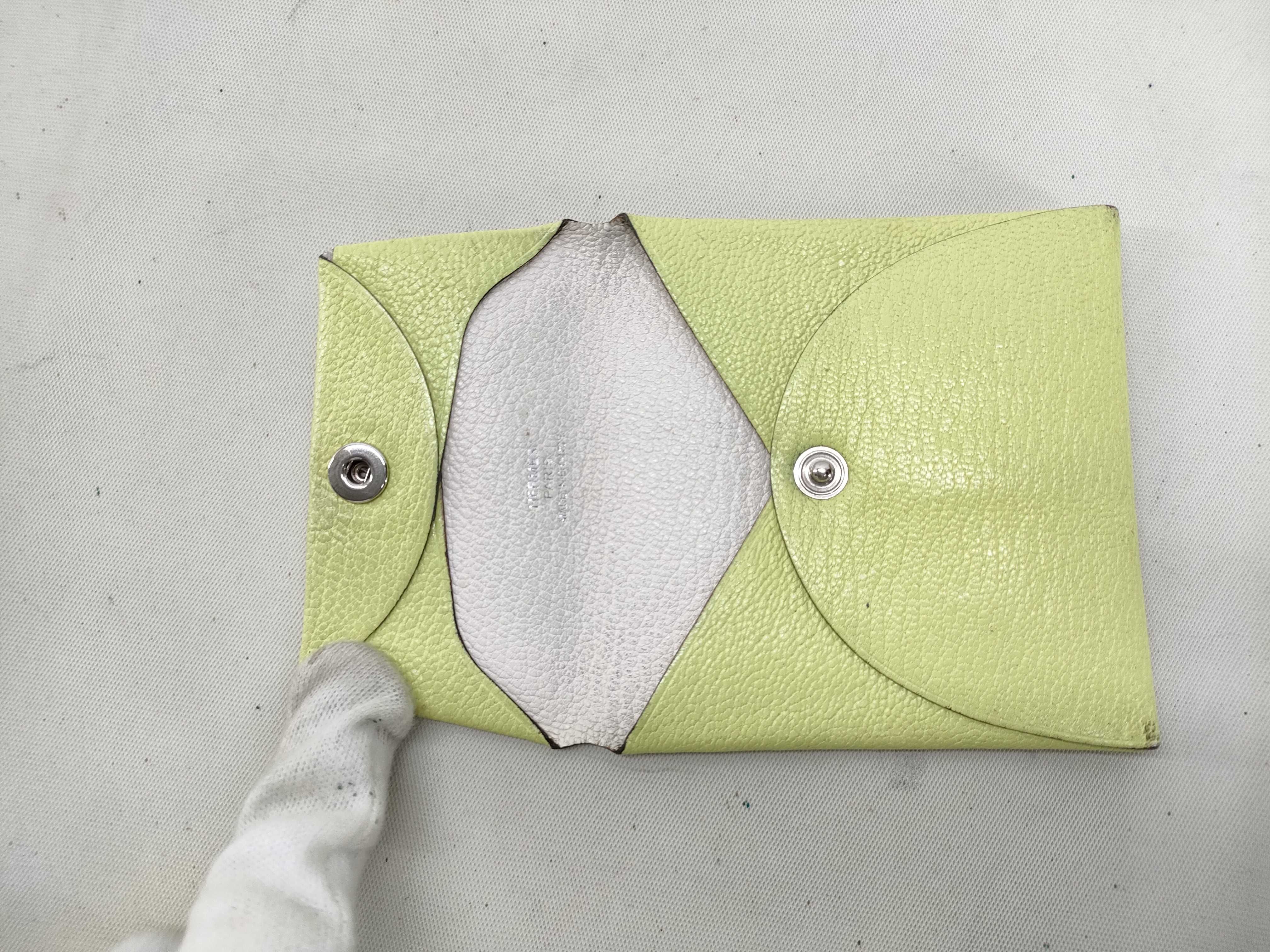 Bastia Coin Case, Chevre Leather, Z Stamp, Yellow Tone Wallet — view 7