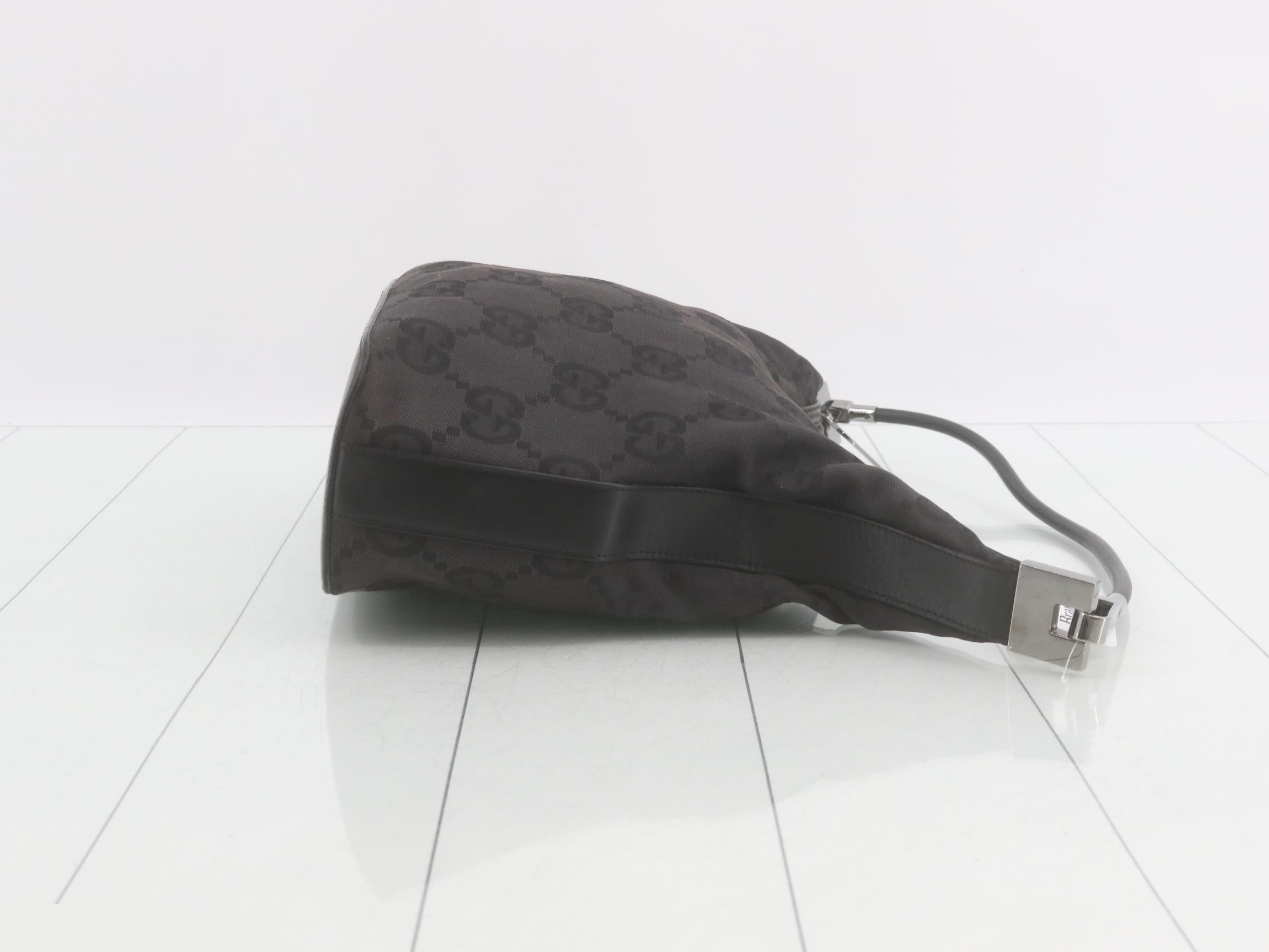 Jumbo GG Canvas Leather One-Shoulder Bag — view 3