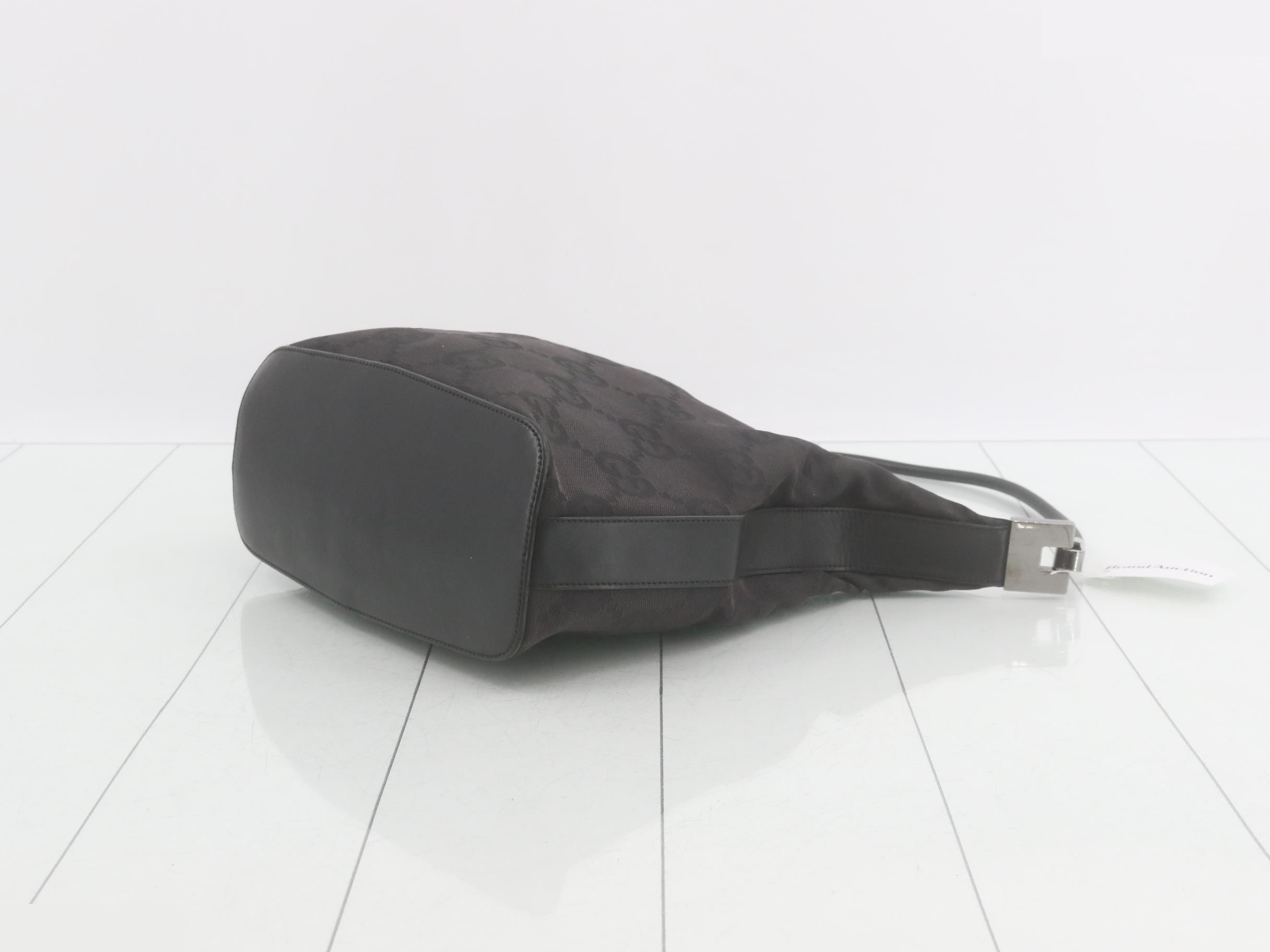 Jumbo GG Canvas Leather One-Shoulder Bag — view 6