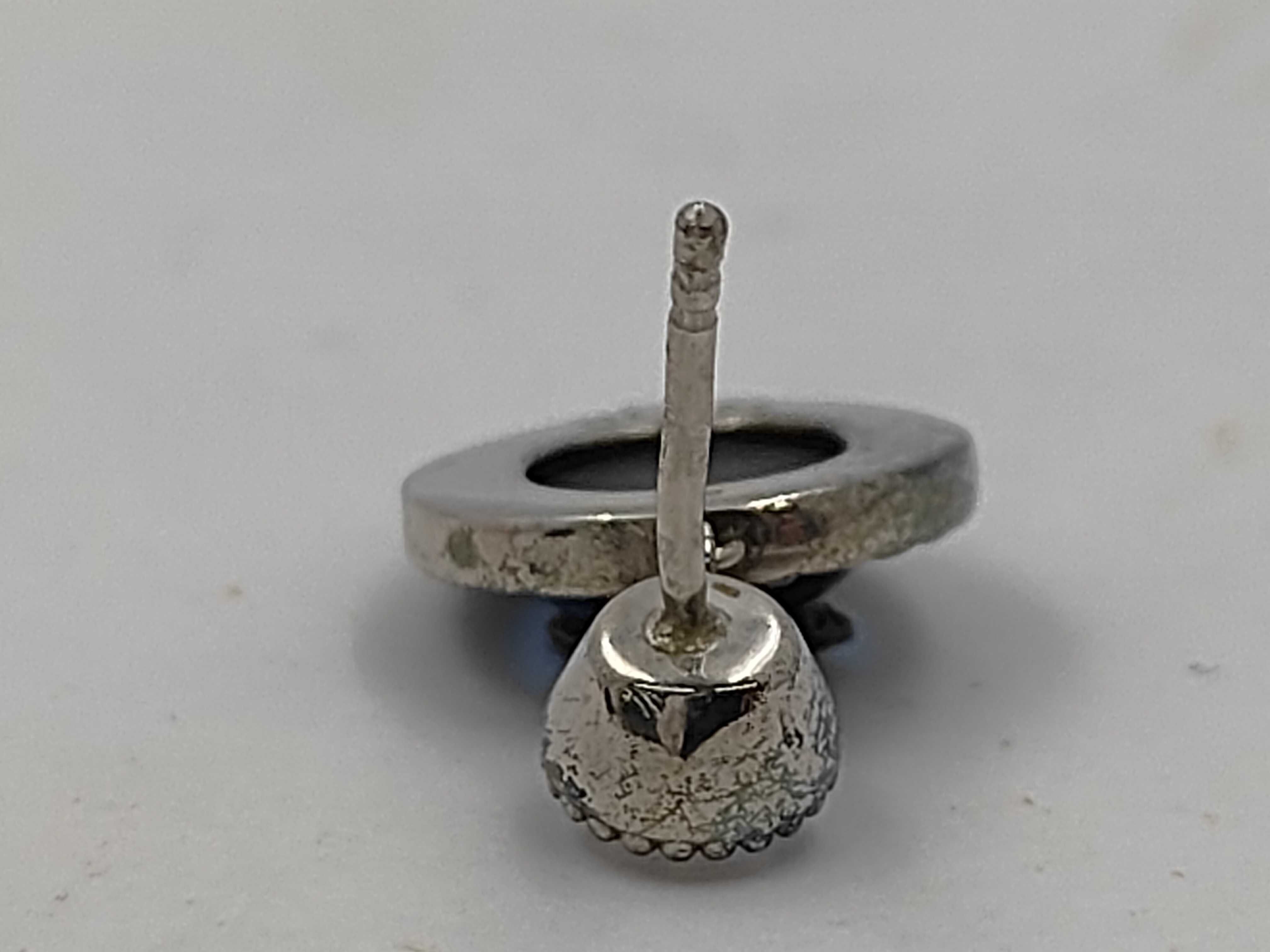 single earring, lion drop, 925 sterling silver engraved. — view 4