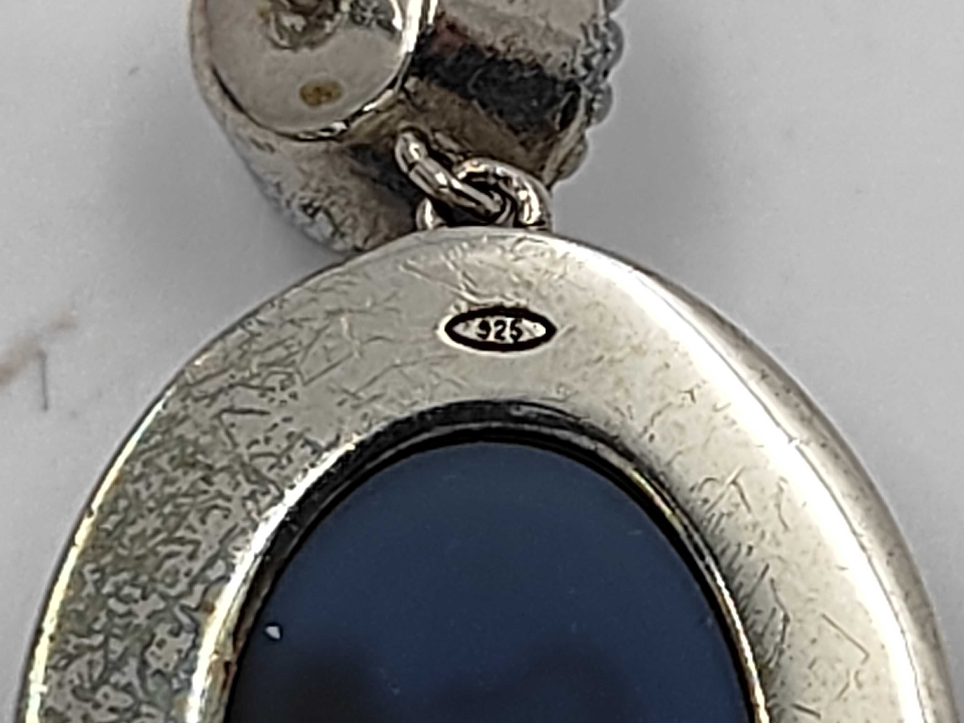 single earring, lion drop, 925 sterling silver engraved. — view 6