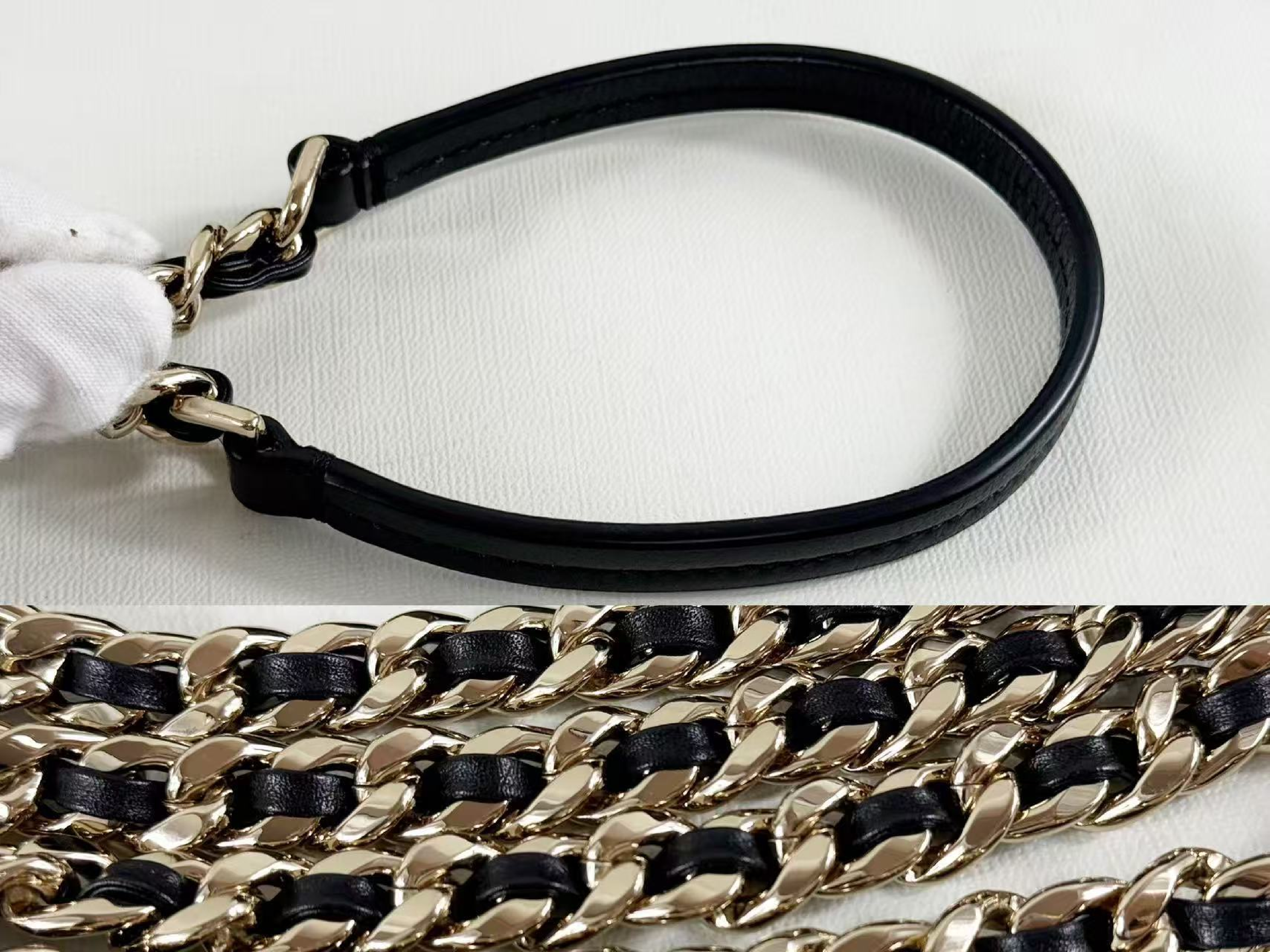 Black Matelassé 2-way Tanlock Bag, W20/H15/D6cm (approx.), serial number in the 28 range, with dust bag and seal. Gold hardware. Handbag/Shoulder bag. Item number 28486912. Excellent condition. A (Shoulder bag) — view 9
