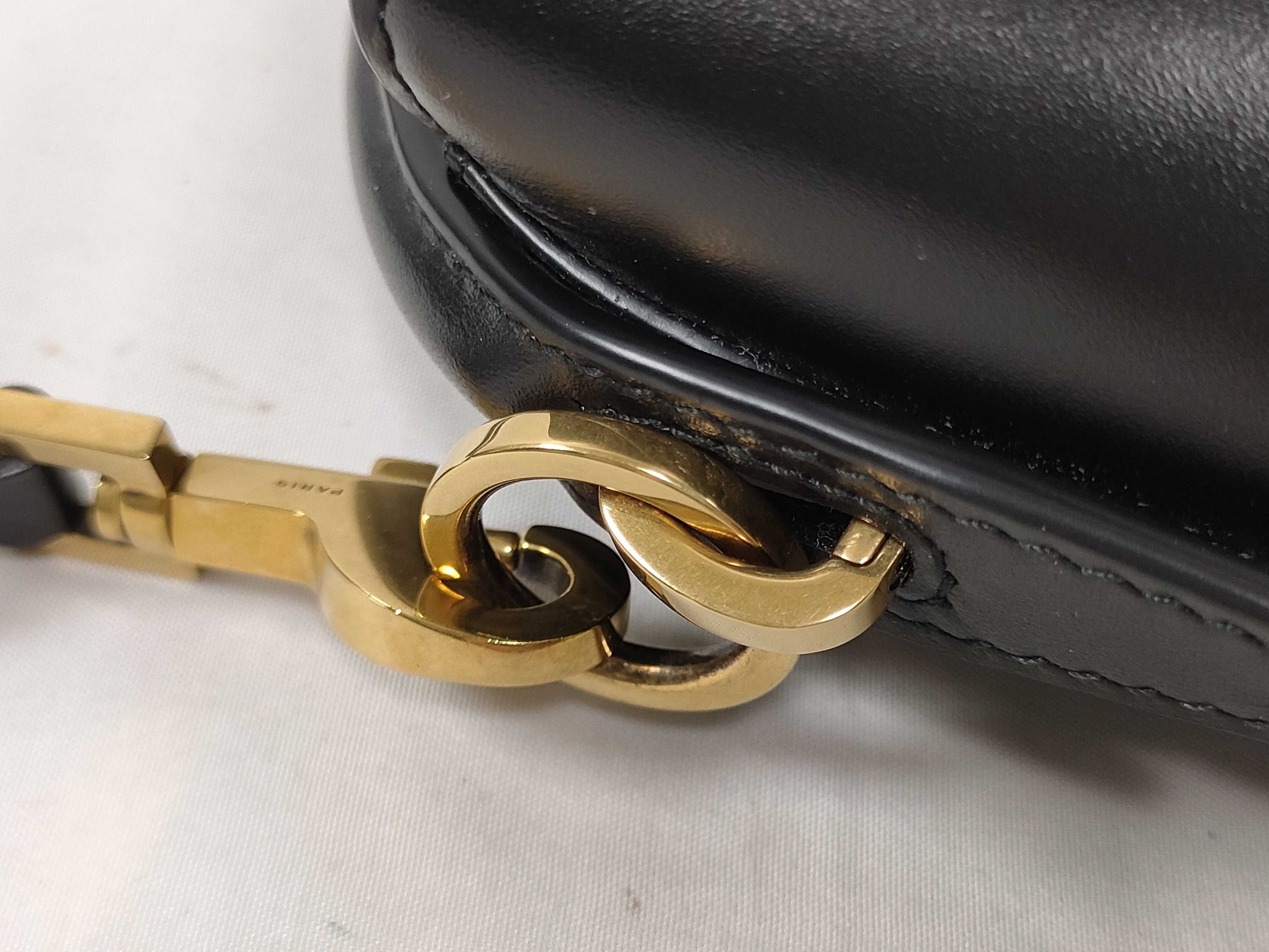 LE 37 2-Way Shoulder Bag, Leather, Black, Gold Hardware, Shoulder Strap, Handbag — view 5