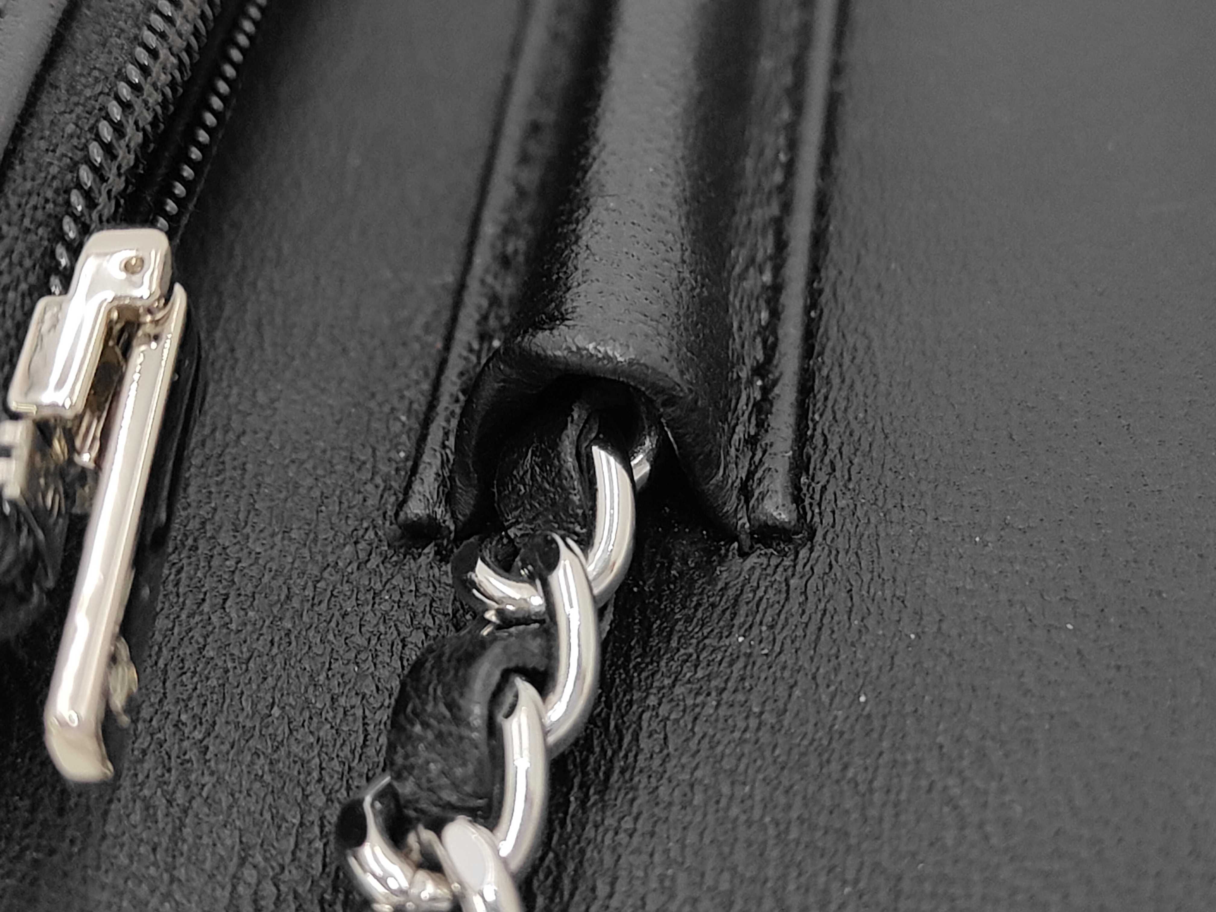 Matelassé Chain Wallet, Black Lambskin, Silver Hardware, Shoulder Bag — view 7