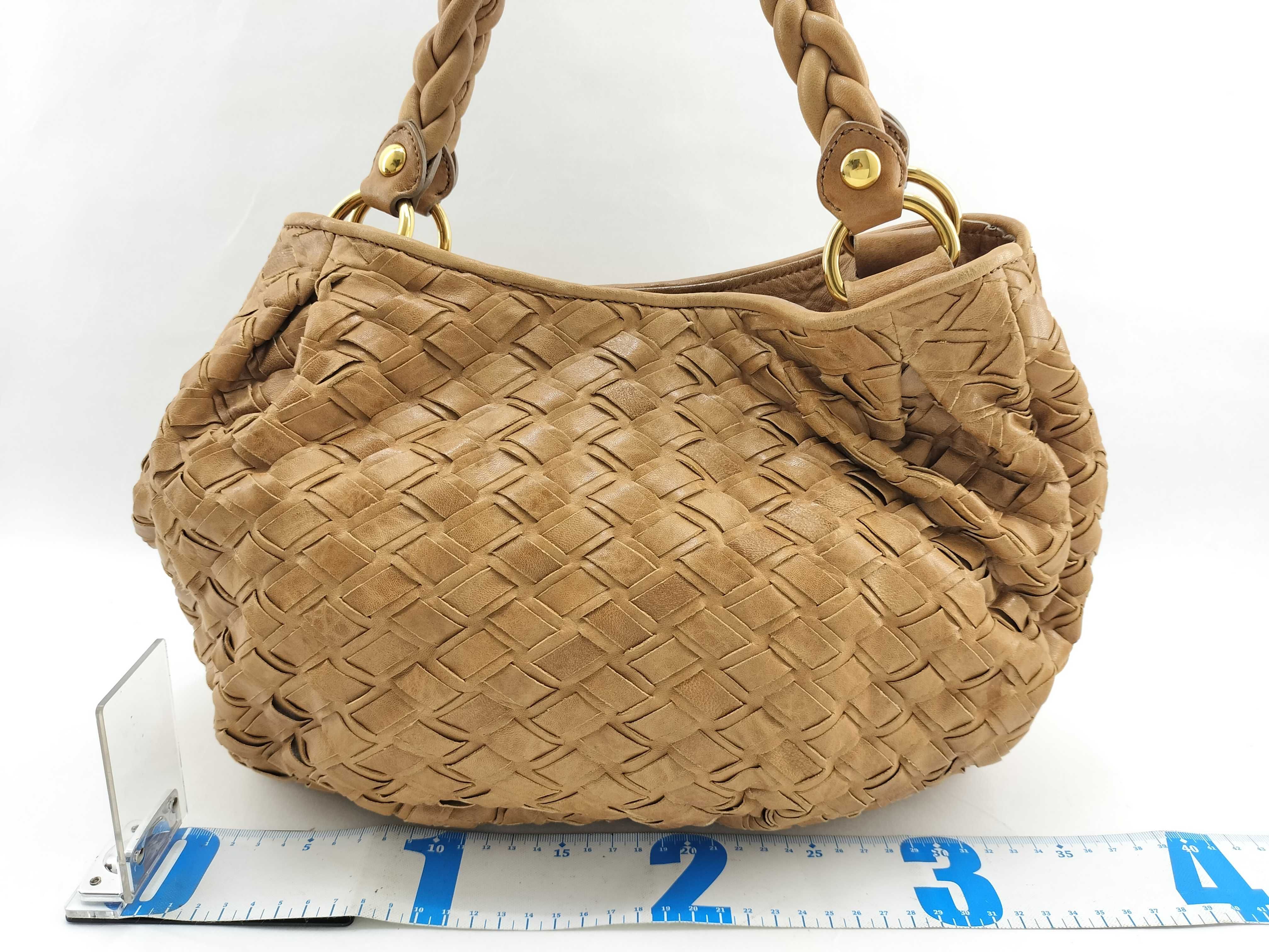 Intrecciato Handbag, Brown Handbag — view 2