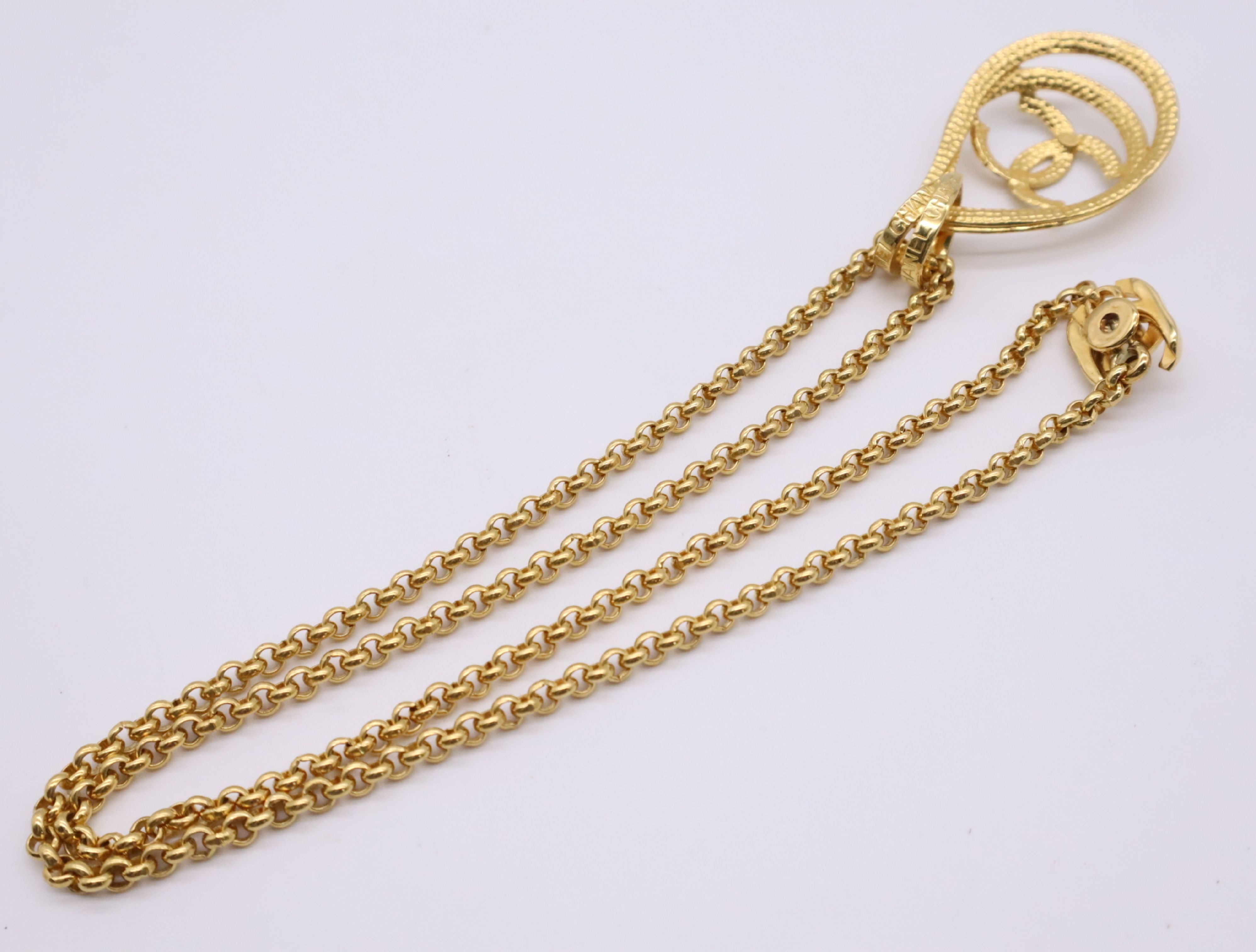 Metal Coco Mark Teardrop Motif Necklace 96P Necklace — view 2