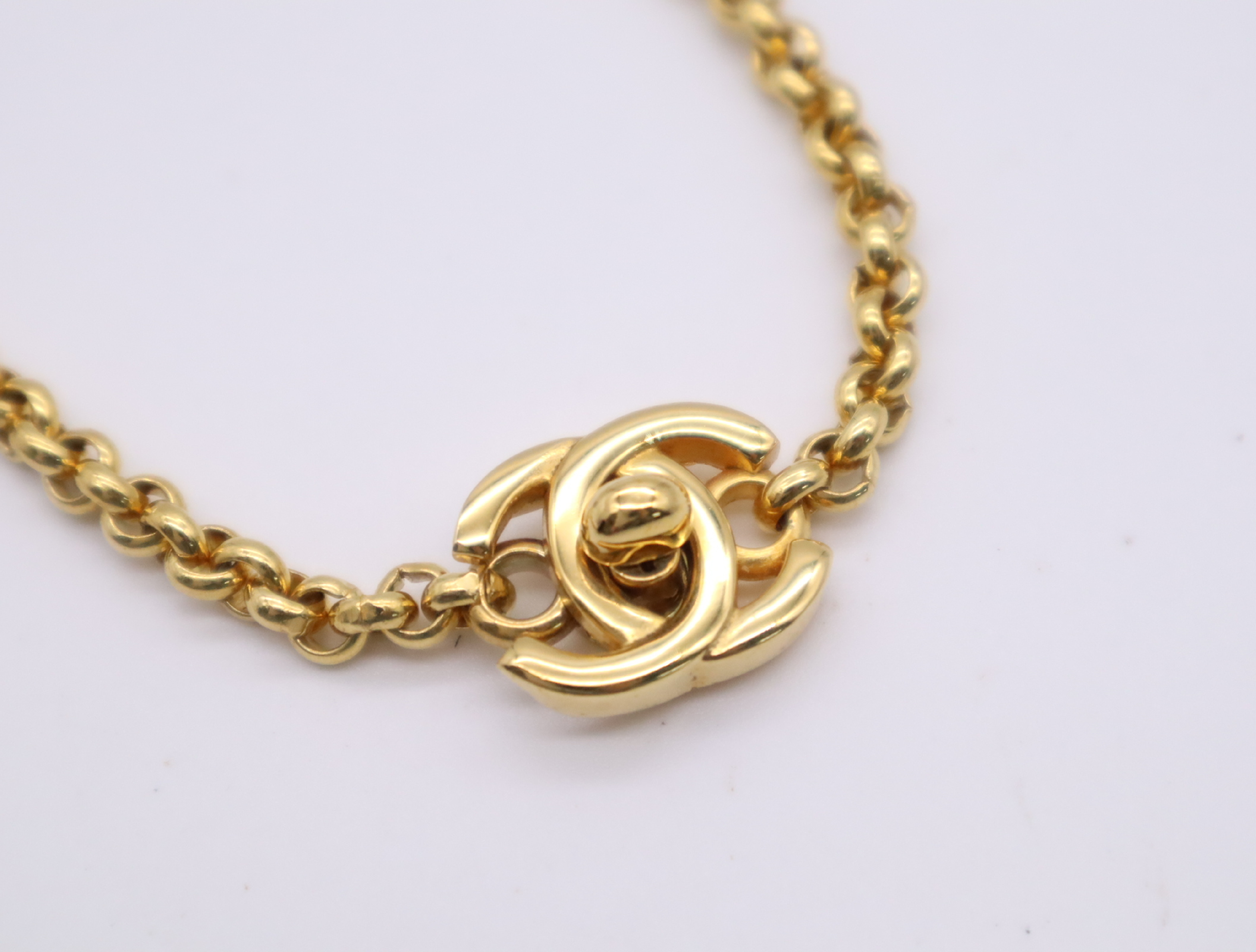 Metal Coco Mark Teardrop Motif Necklace 96P Necklace — view 5