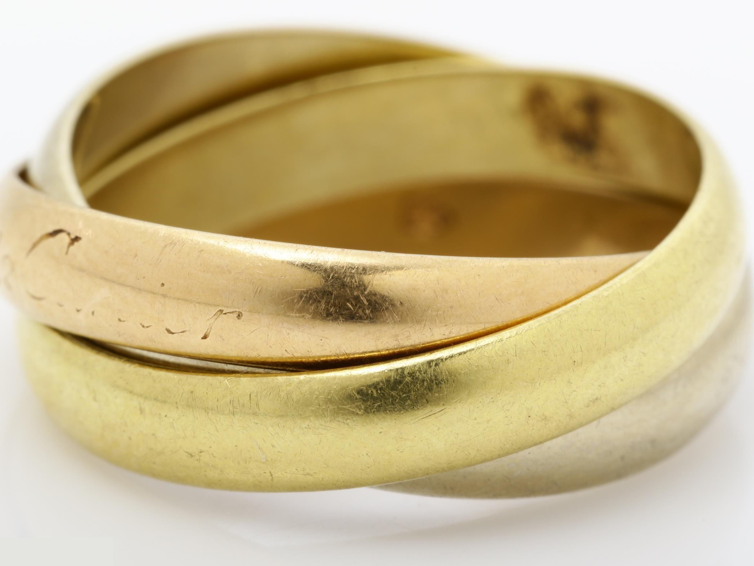 Trinity (precious metal) ring, 750, 7.3g, size #52 — view 3