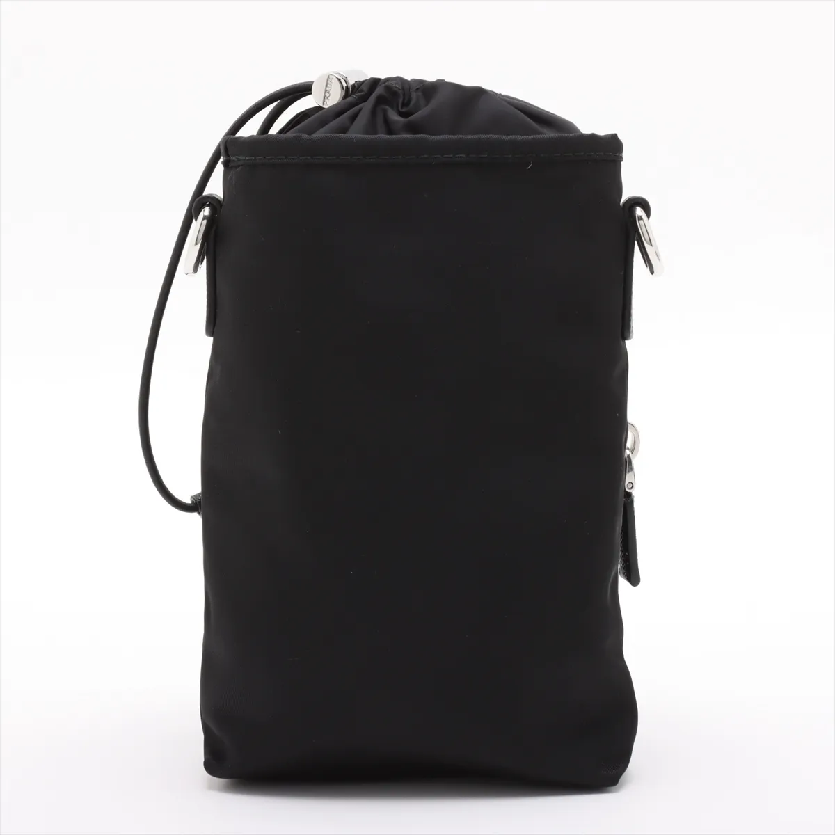 Tessuto Nylon x Leather Shoulder Bag Black 2ZH155 — view 2