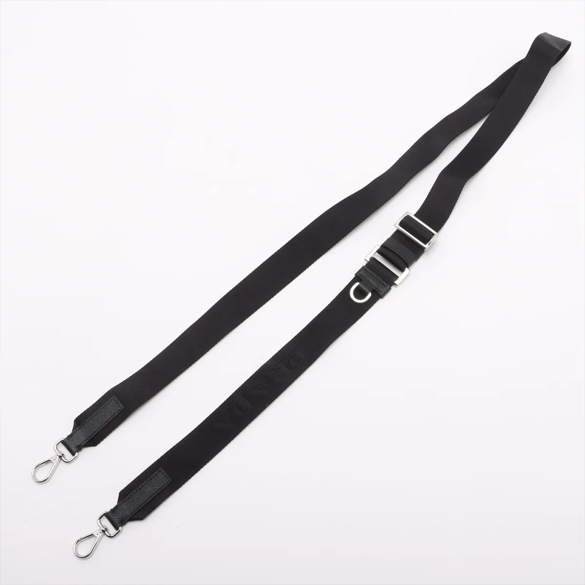Tessuto Nylon x Leather Shoulder Bag Black 2ZH155 — view 5