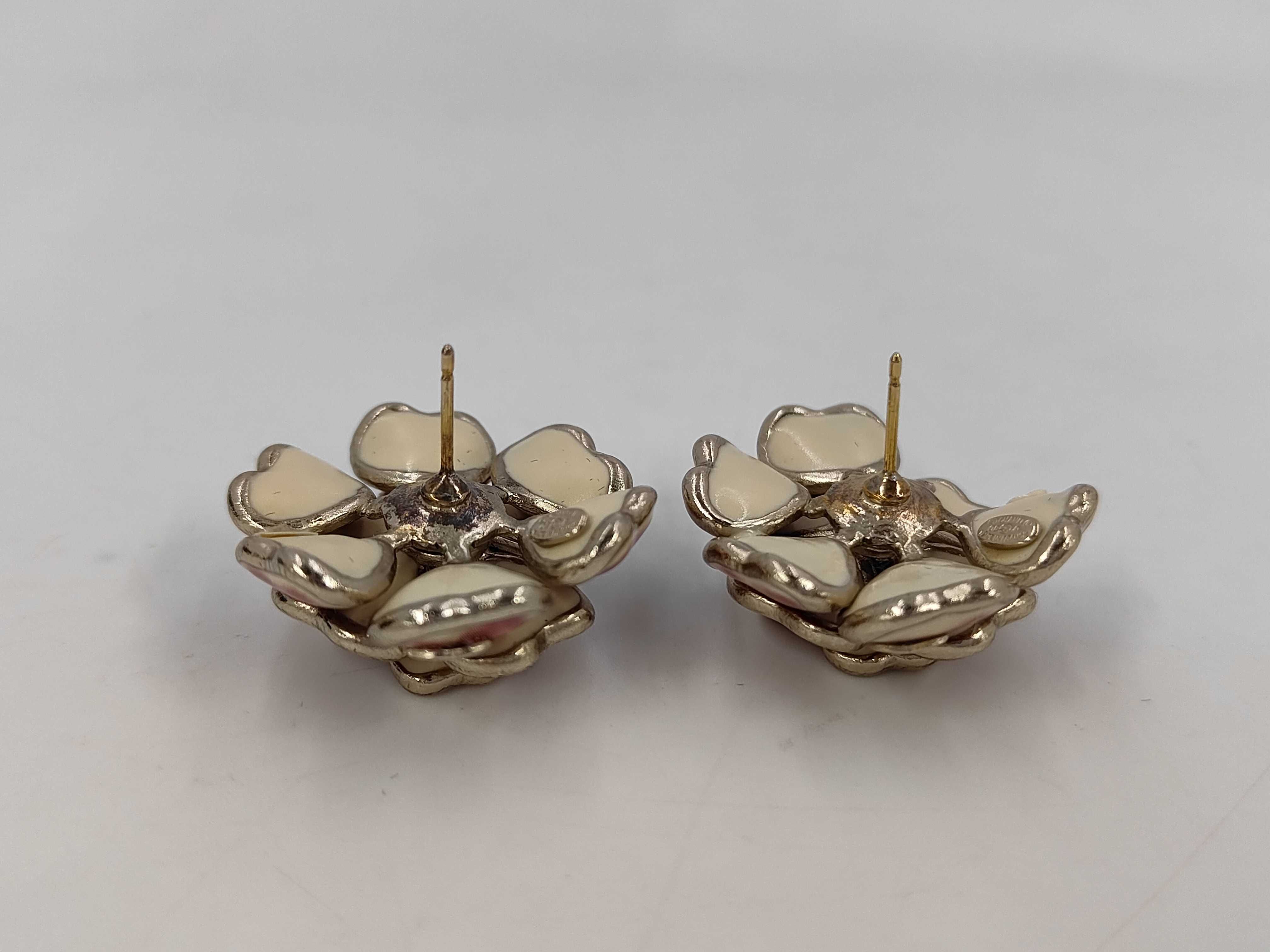 flower earrings with rice earrings — view 6