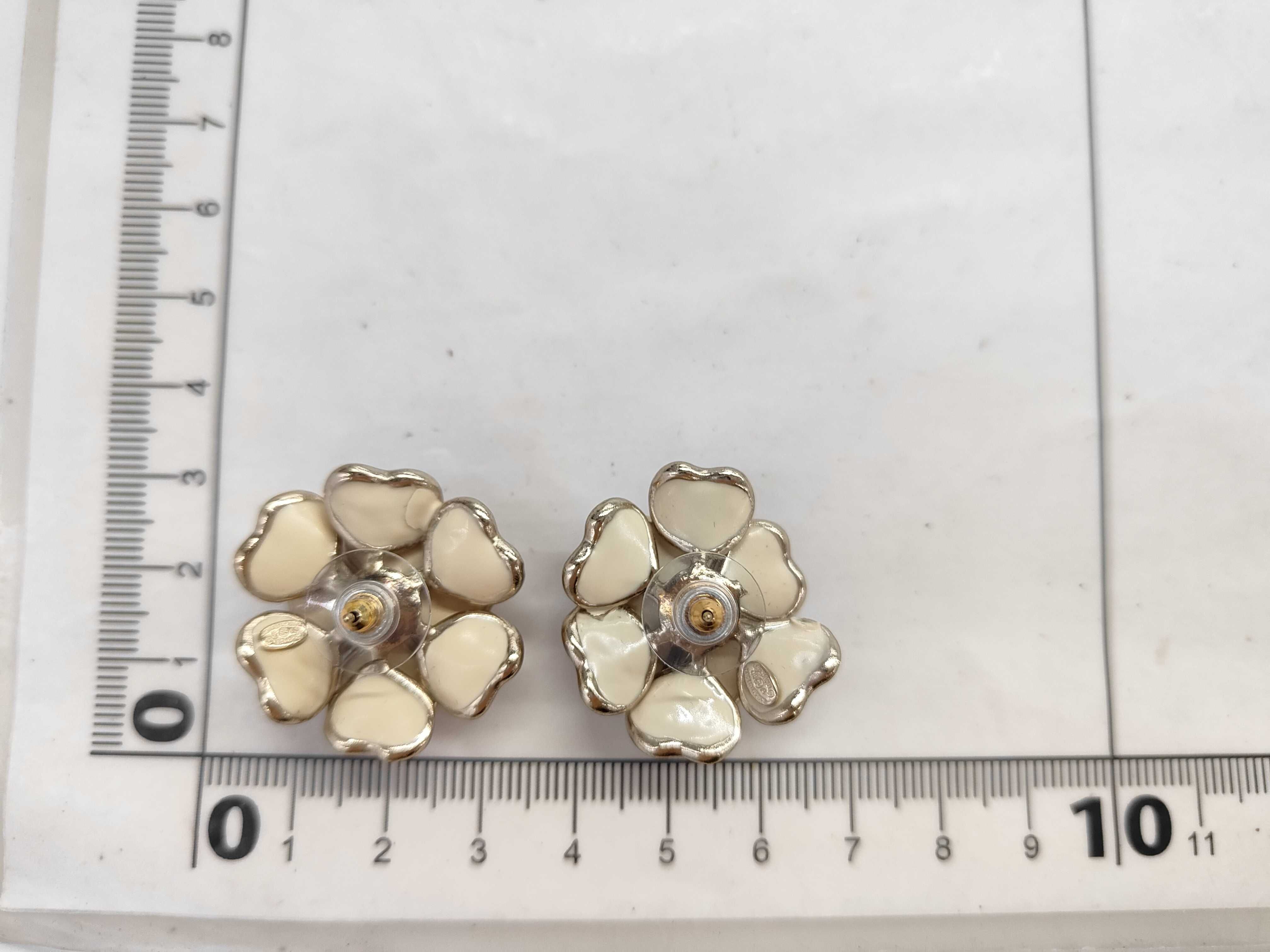 flower earrings with rice earrings — view 7