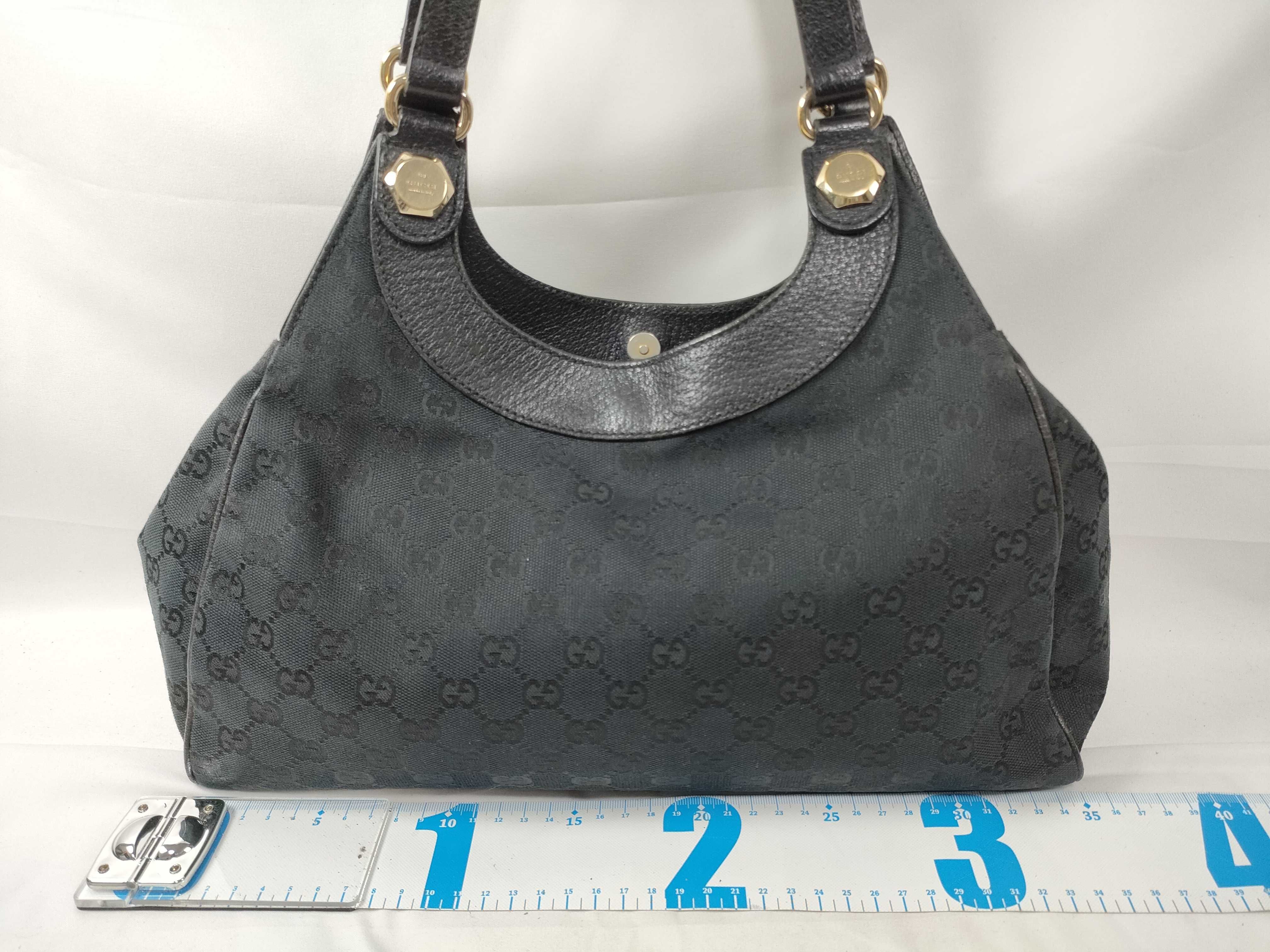Black GG Canvas Shoulder Bag (Handbag) — view 2