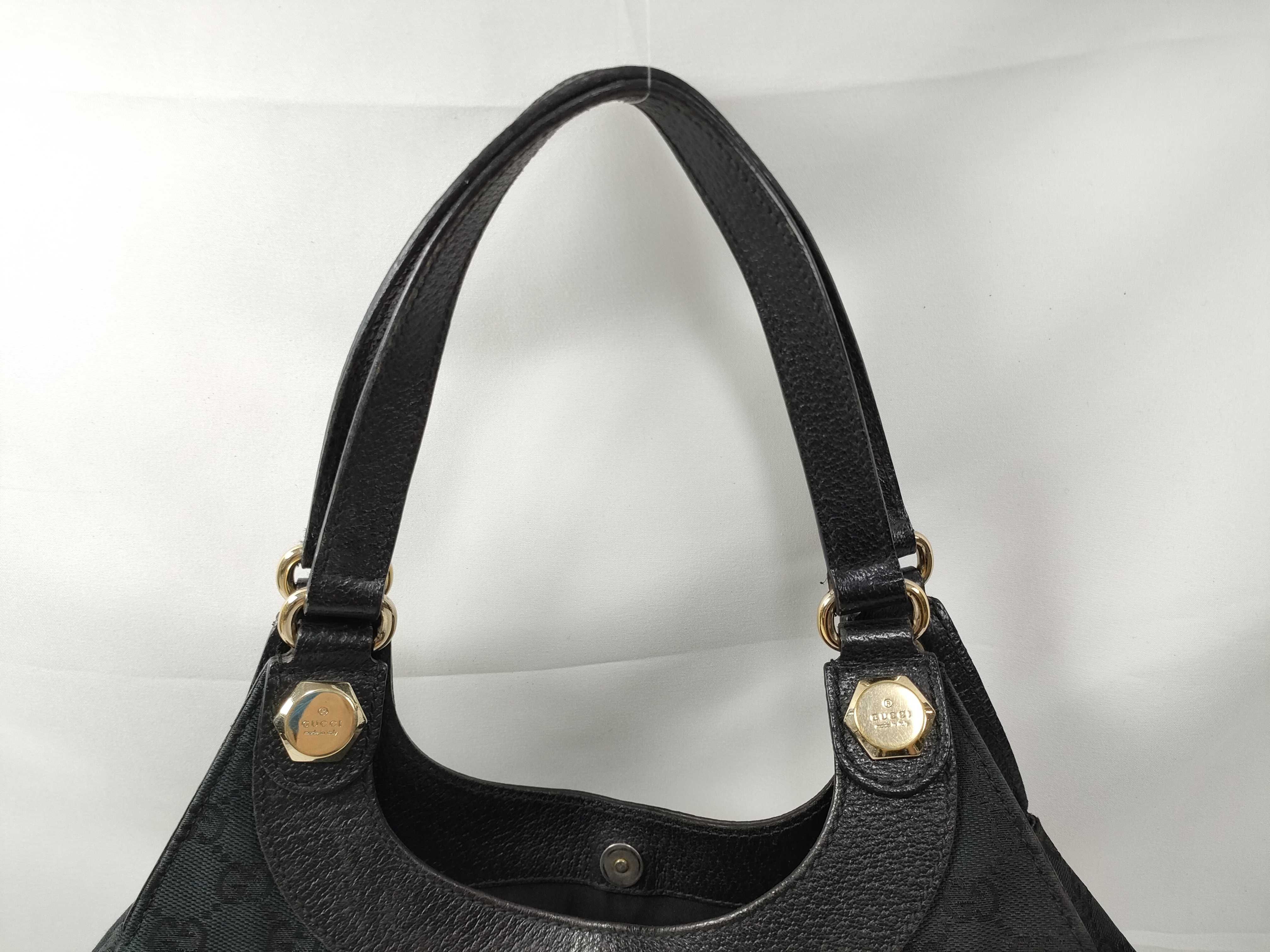 Black GG Canvas Shoulder Bag (Handbag) — view 3