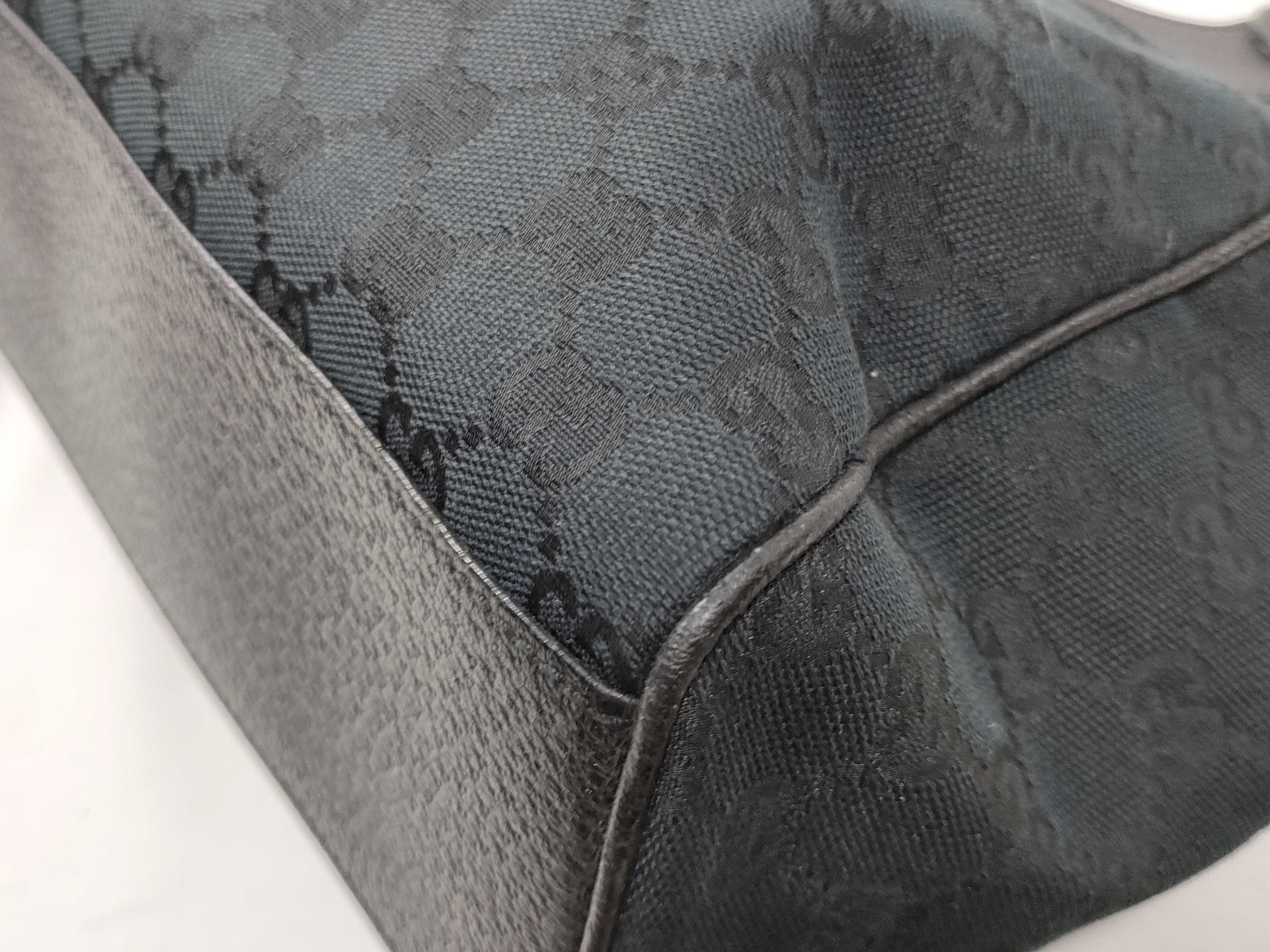 Black GG Canvas Shoulder Bag (Handbag) — view 7