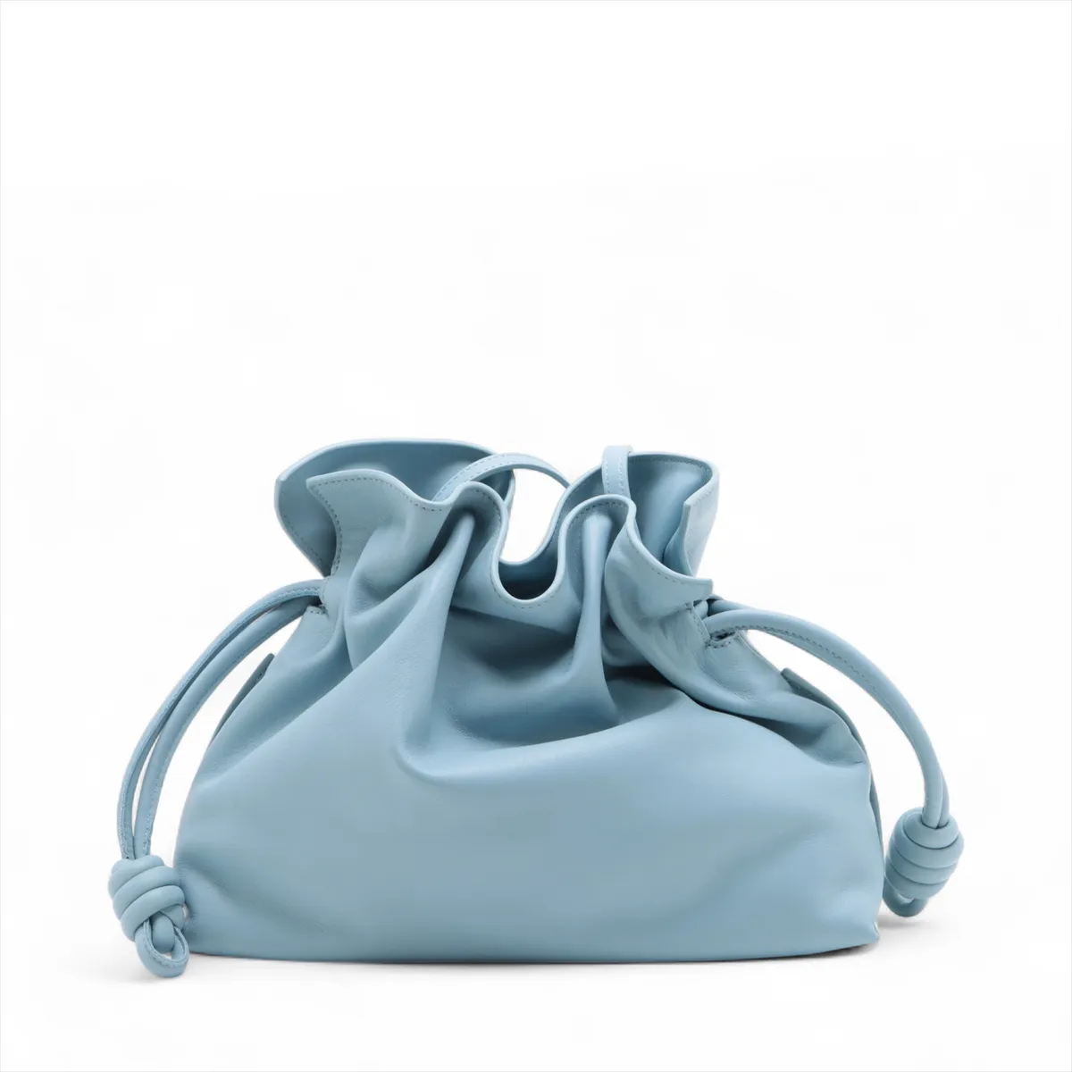x Marja Mallo Flamenco Clutch Leather 2-Way Shoulder Bag Blue — view 2