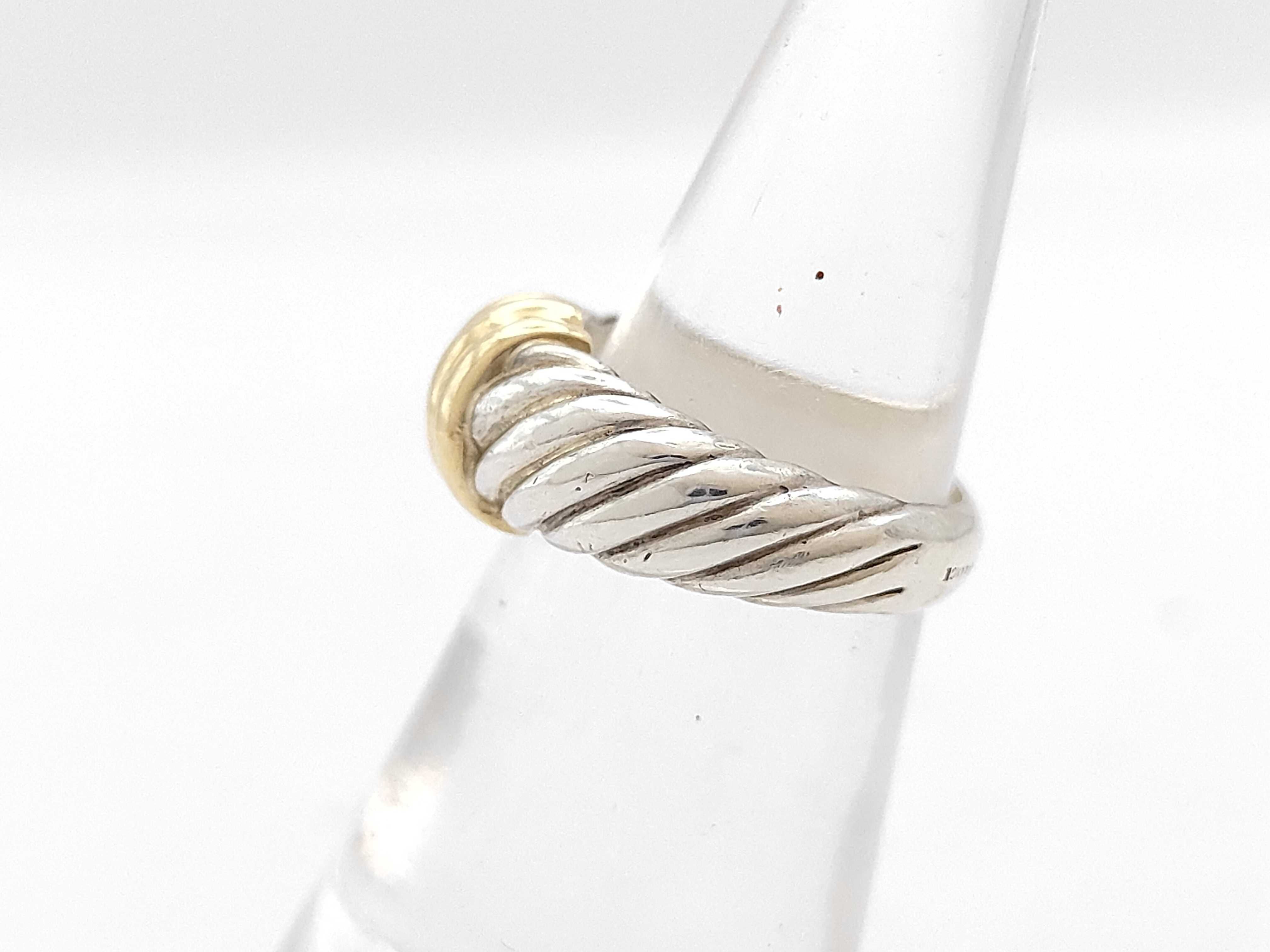 ring, 18K gold and silver combination ring — view 2