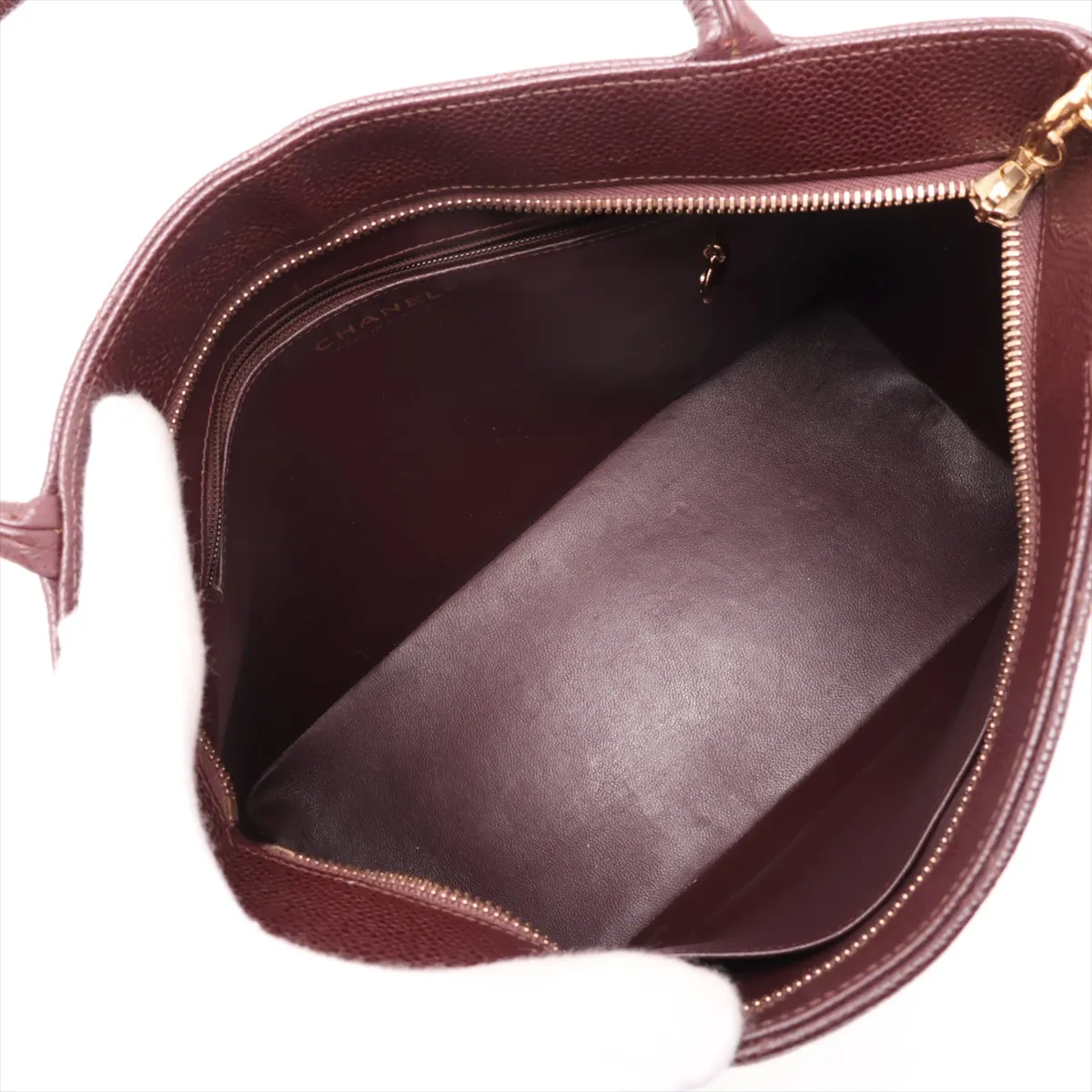 Reissue Caviar Skin Tote Bag, Bordeaux, Silver Hardware, 7986799, Series 7 — view 7
