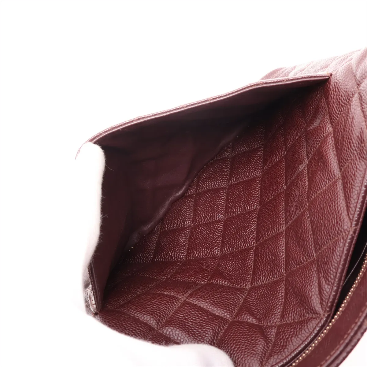 Reissue Caviar Skin Tote Bag, Bordeaux, Silver Hardware, 7986799, Series 7 — view 9