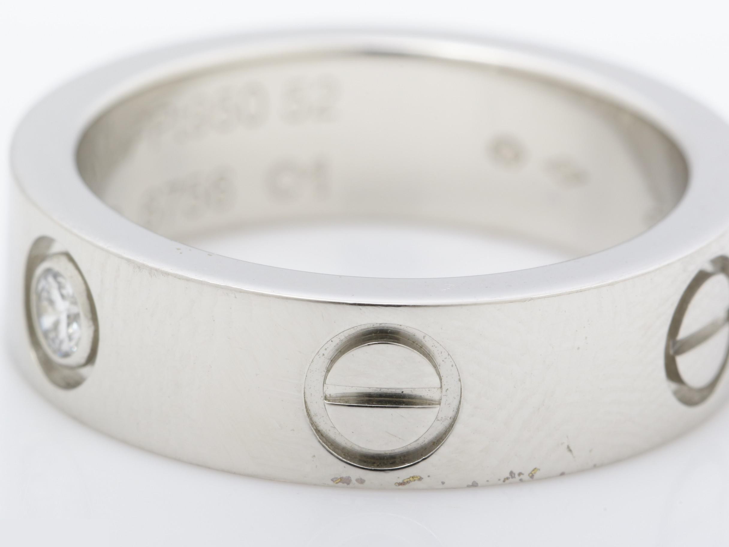 PT950 Love Ring, Size 52, CB6756, 12.2g, Diamond, Width approx. 5.5mm — view 3