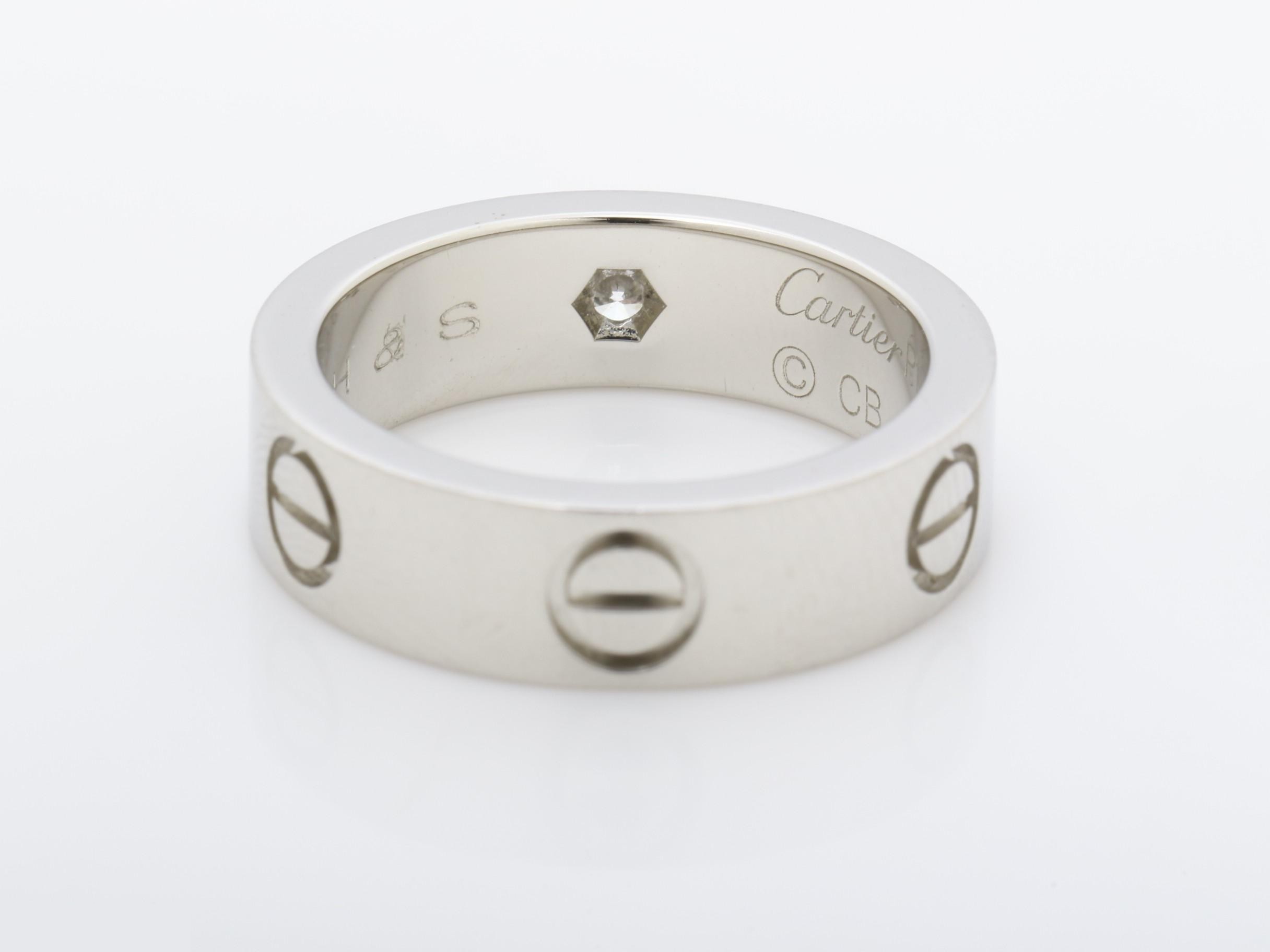 PT950 Love Ring, Size 52, CB6756, 12.2g, Diamond, Width approx. 5.5mm — view 4