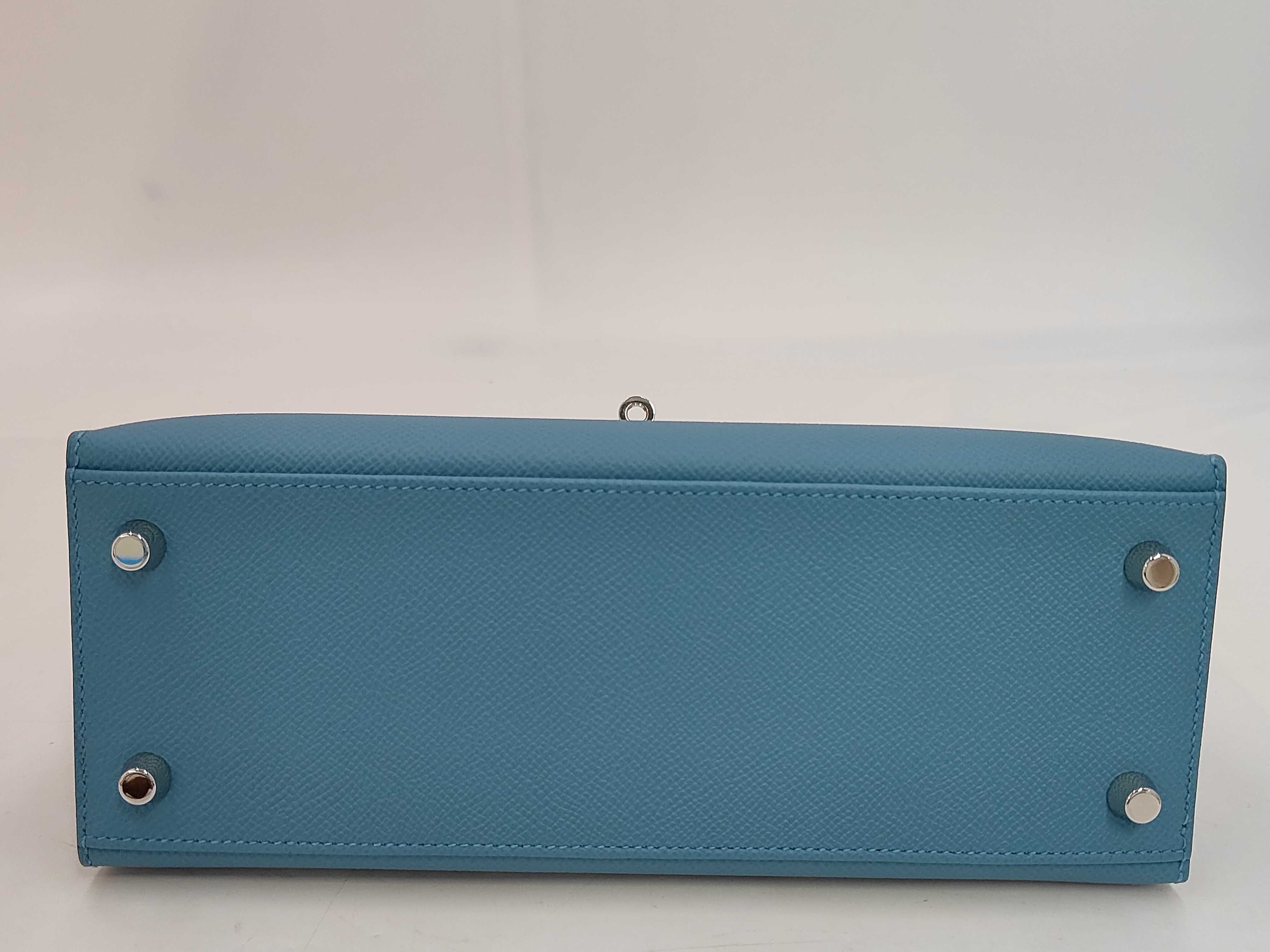 Kelly 25 Epsom Tricolor Handbag (W stamp) — view 4