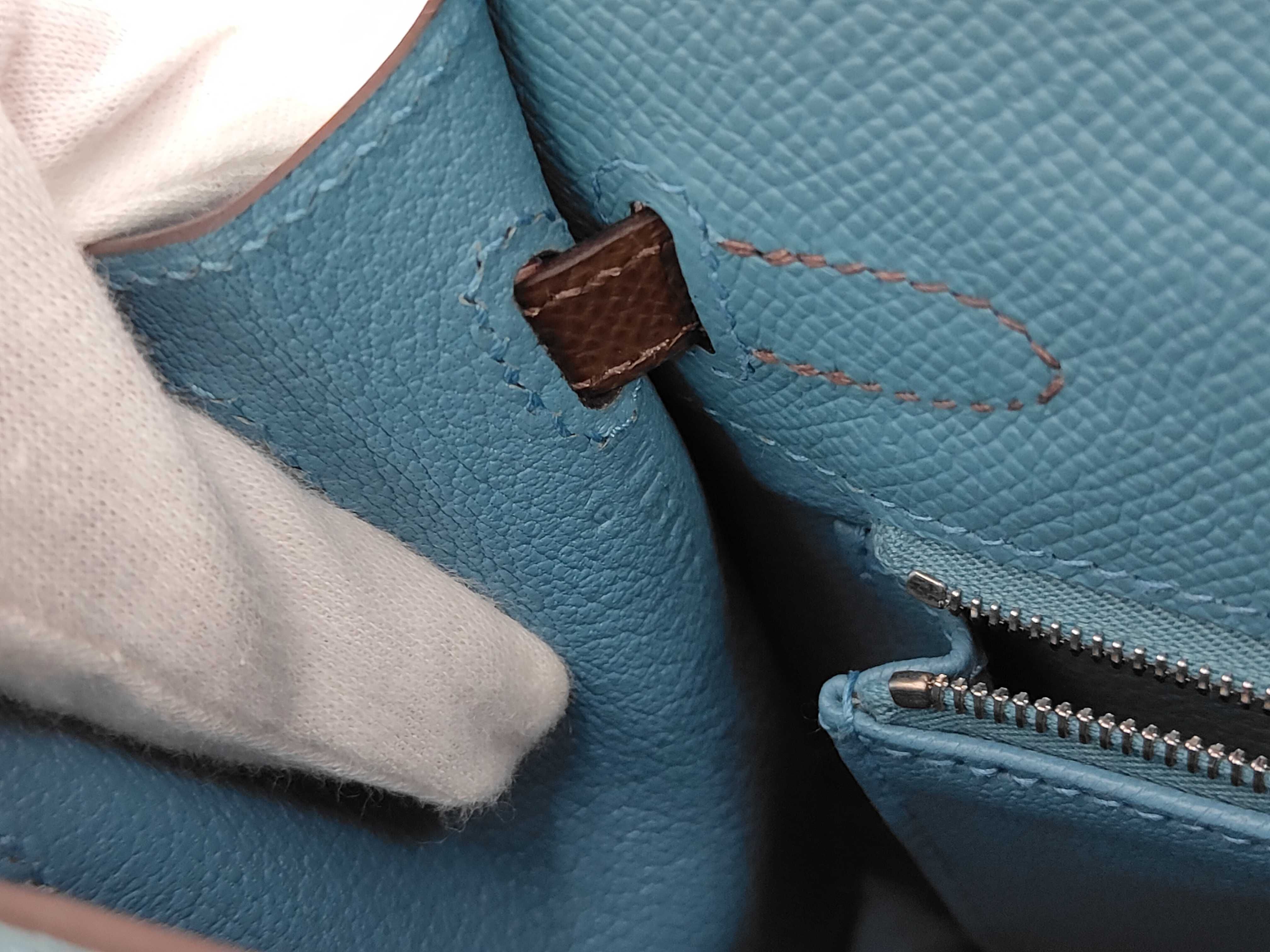 Kelly 25 Epsom Tricolor Handbag (W stamp) — view 10