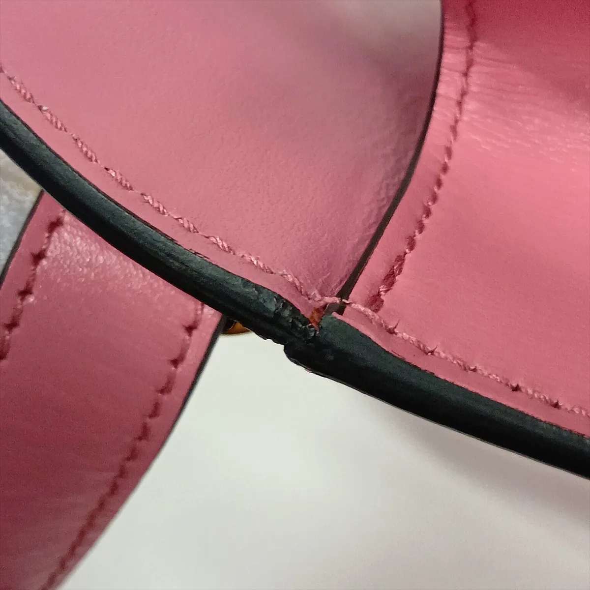 Leather Shoulder Bag Pink — view 13