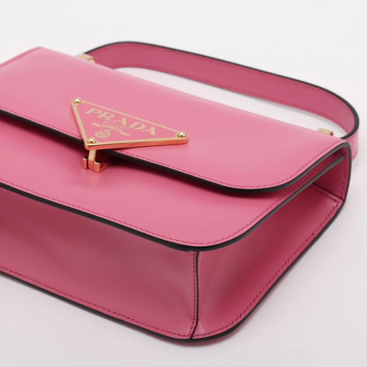 Leather Shoulder Bag Pink — view 3