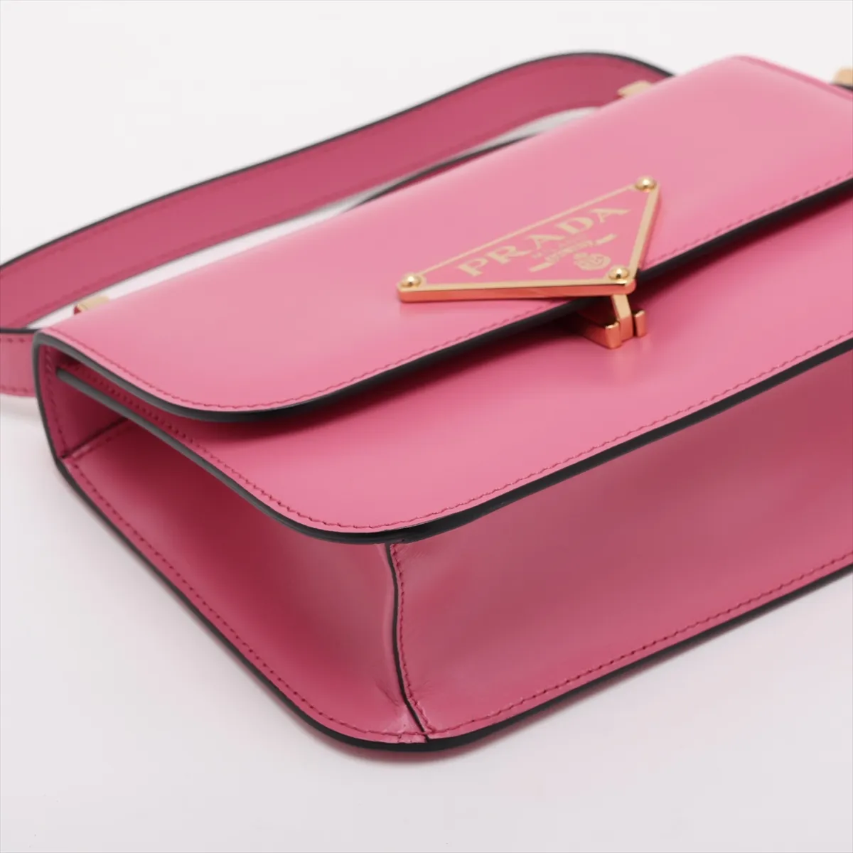 Leather Shoulder Bag Pink — view 4