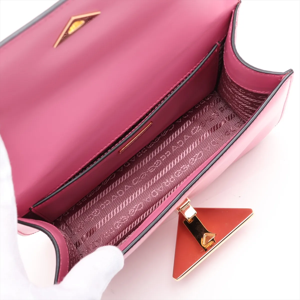 Leather Shoulder Bag Pink — view 6