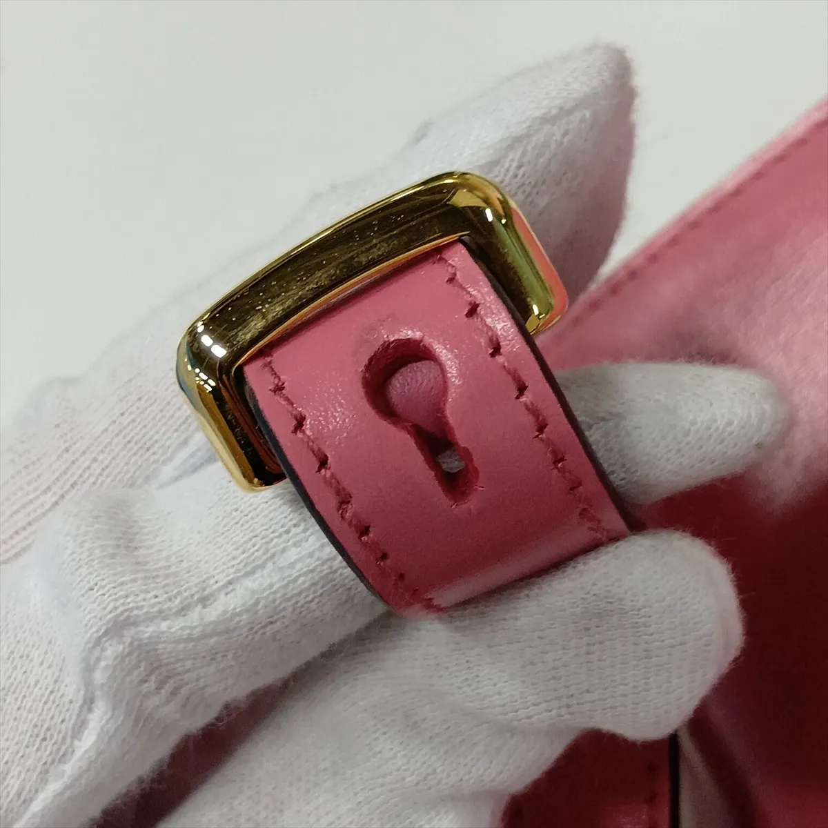 Leather Shoulder Bag Pink — view 10
