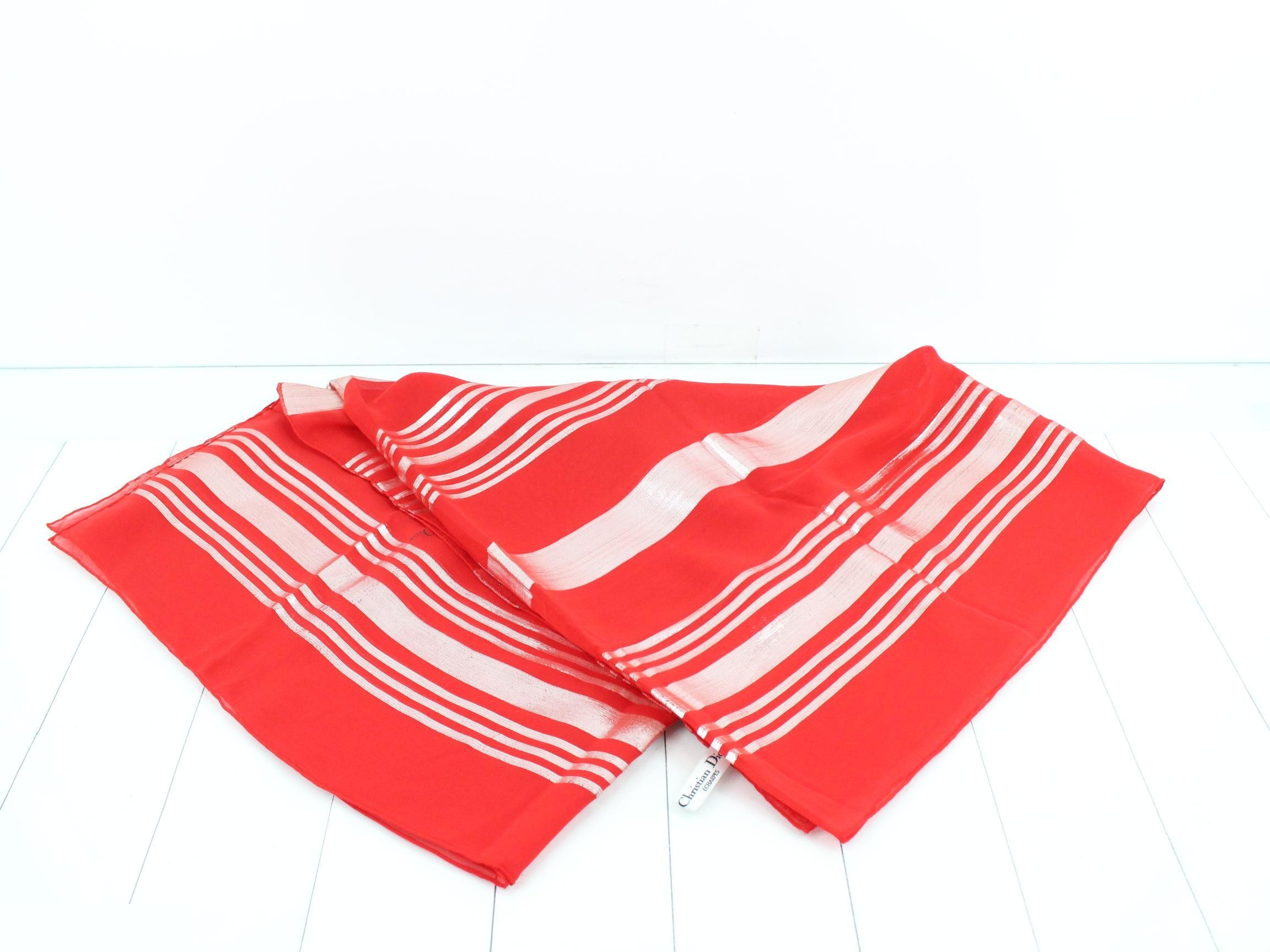 silk scarf, red — view 3