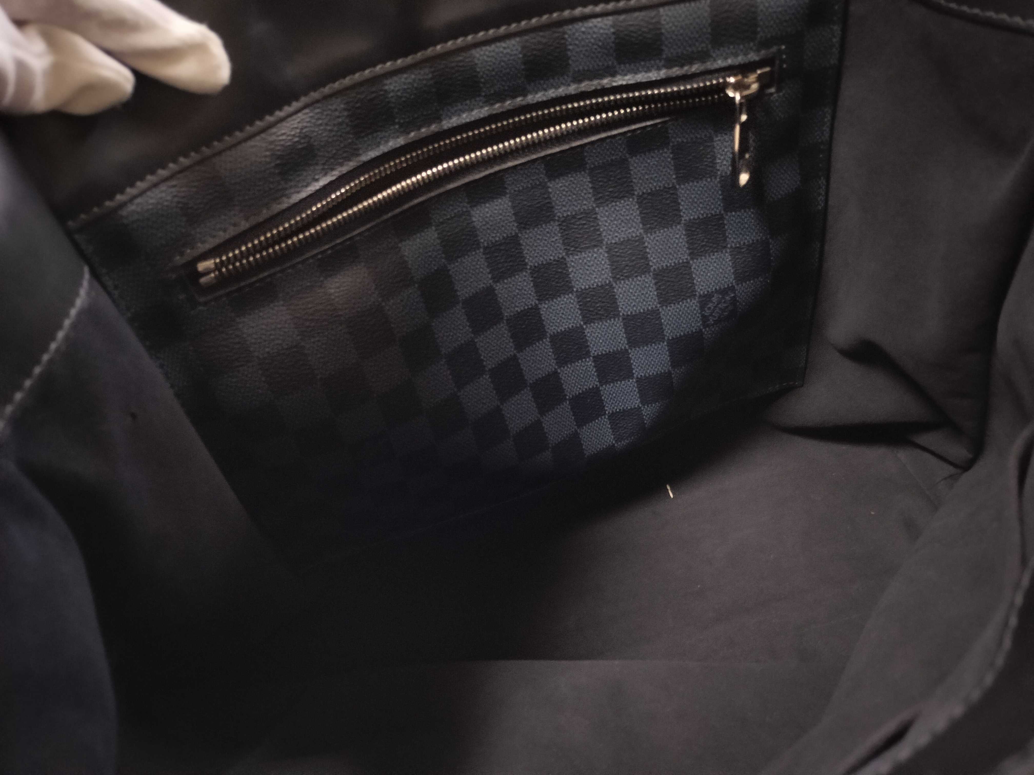 Damier N41397 Cobalt Cabas Voyage Tote Bag — view 9