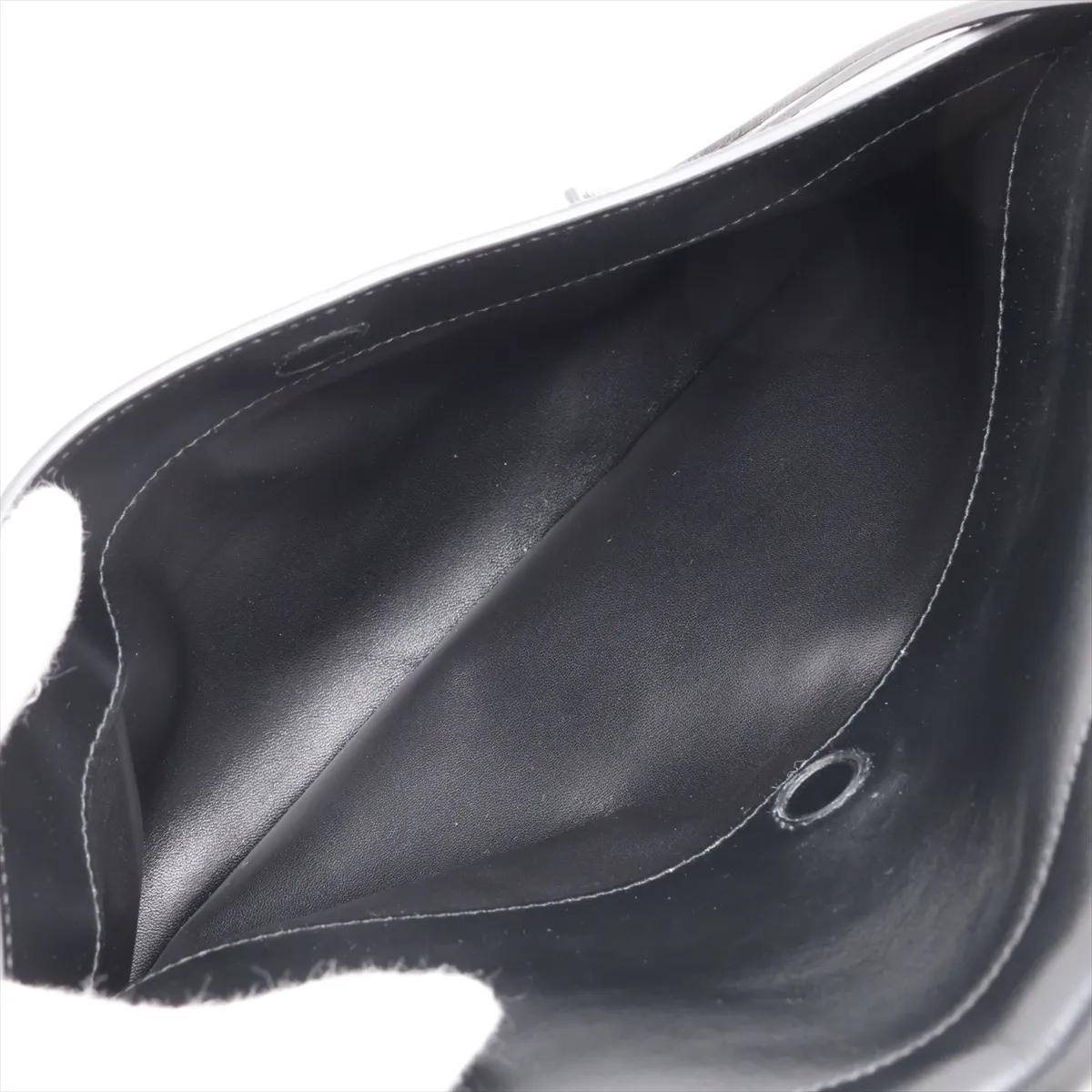 Soft Sound Large Leather Shoulder Bag, Black — view 12