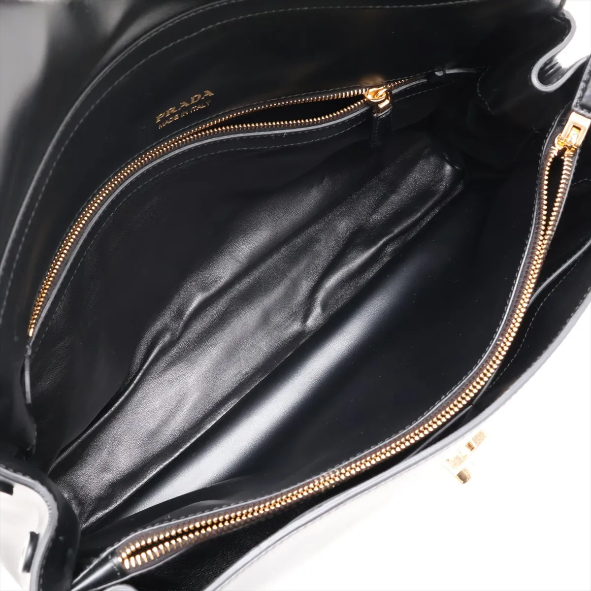 Soft Sound Large Leather Shoulder Bag, Black — view 8