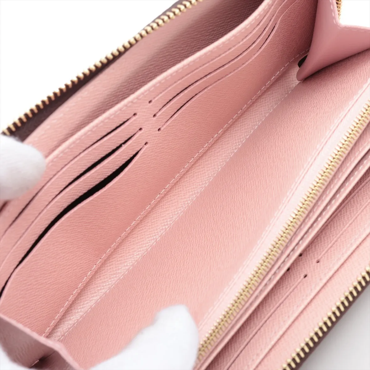 Monogram Zippy Wallet M41894 Rose Ballerine Round Zip Wallet (RFID detected) — view 5