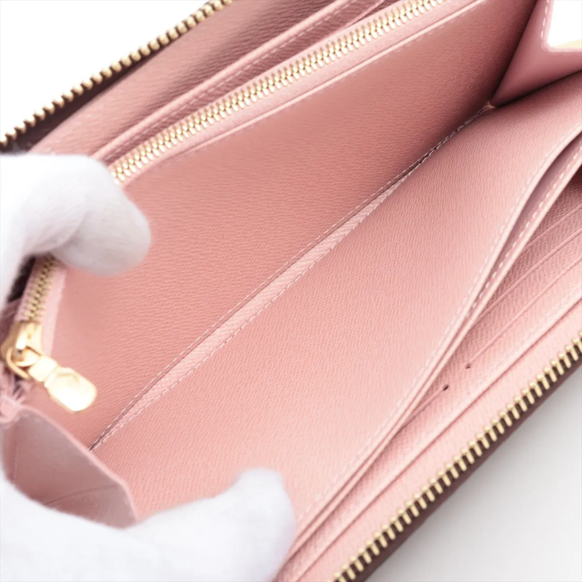 Monogram Zippy Wallet M41894 Rose Ballerine Round Zip Wallet (RFID detected) — view 6