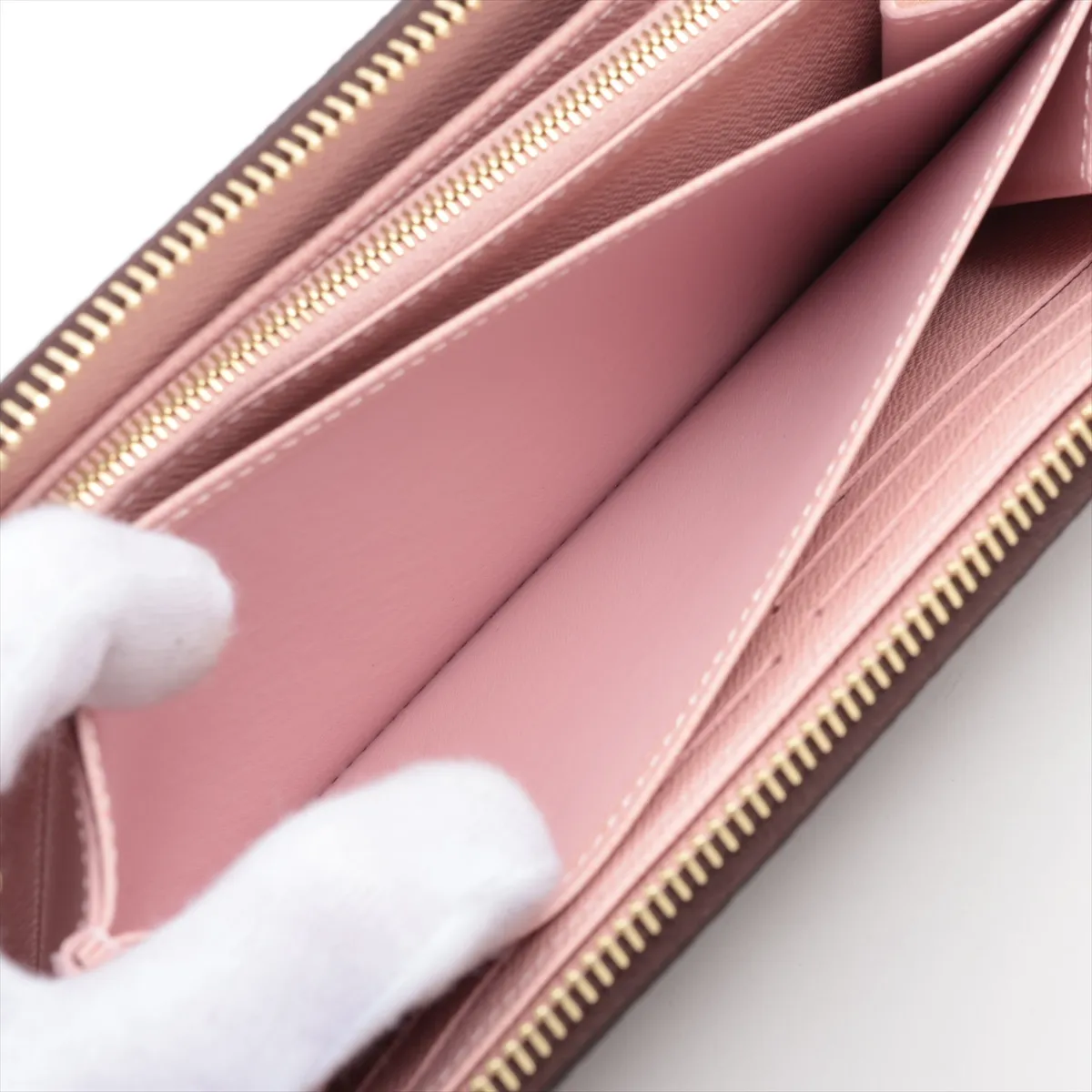 Monogram Zippy Wallet M41894 Rose Ballerine Round Zip Wallet (RFID detected) — view 7