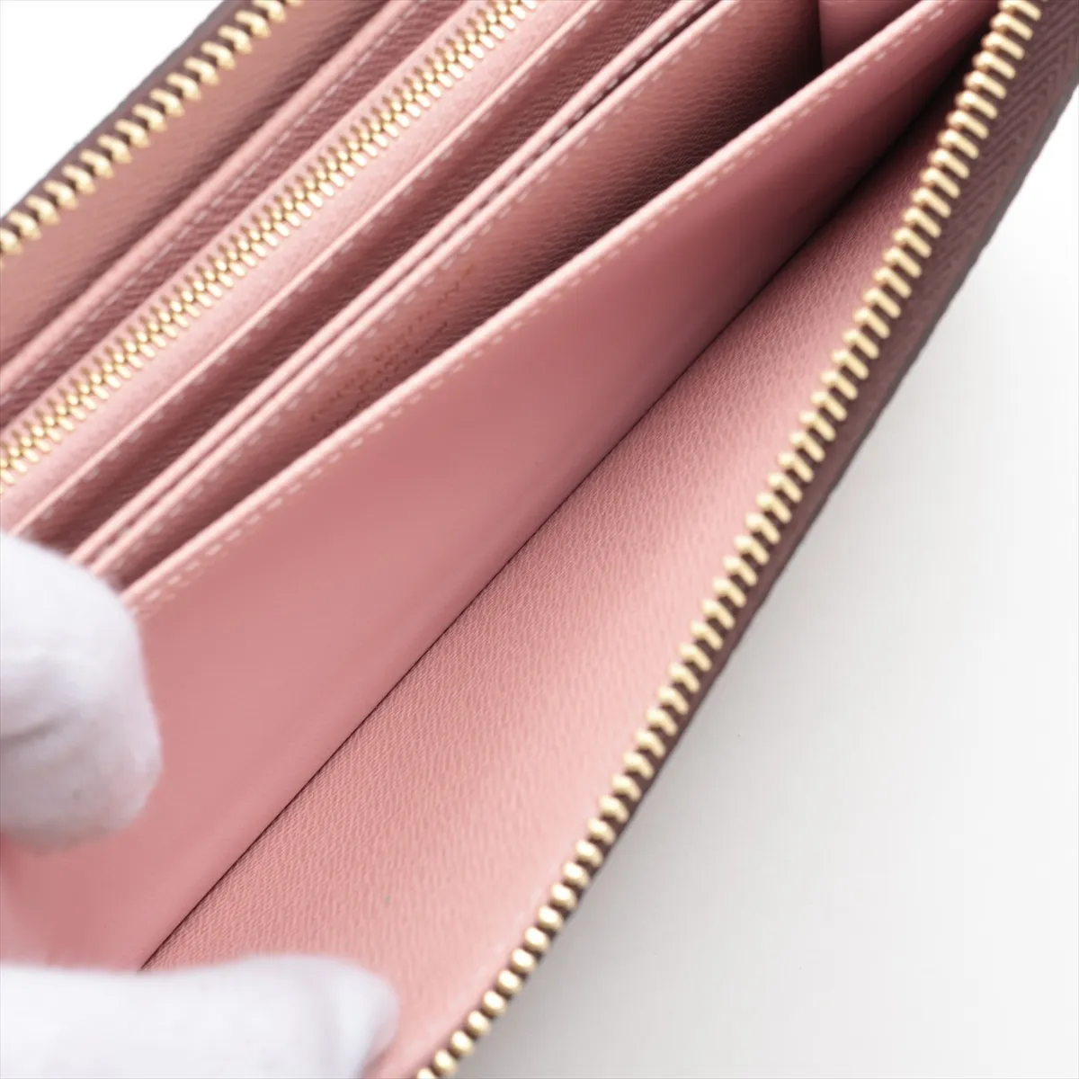 Monogram Zippy Wallet M41894 Rose Ballerine Round Zip Wallet (RFID detected) — view 9
